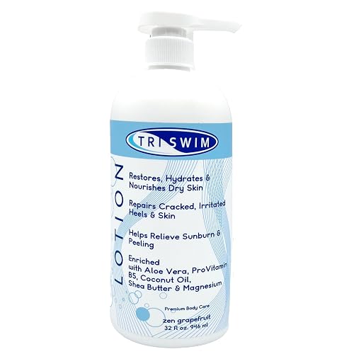 TRISWIM Swim Lotion 32oz with Pump | After Swim Lotion for Dry & Itchy Skin | Neutralizes Chlorine, Bromine & Saltwater | Deep Moisturizing Formula Beauty & Personal Care TRISWIM