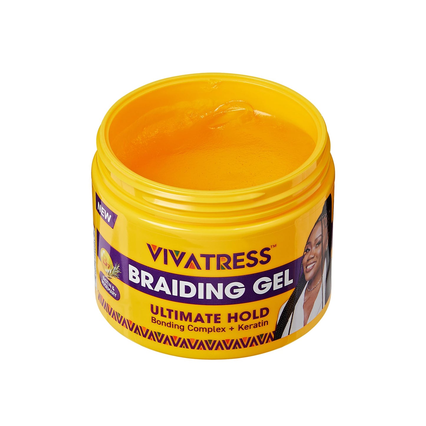 Red by Kiss VIVATRESS Ultimate Hold Braiding Gel - 4X Extra Strong, No Flake, Non Greasy, Long Lasting Sleek Styling Gel with Keratin, Biotin Beauty & Personal Care Red by Kiss