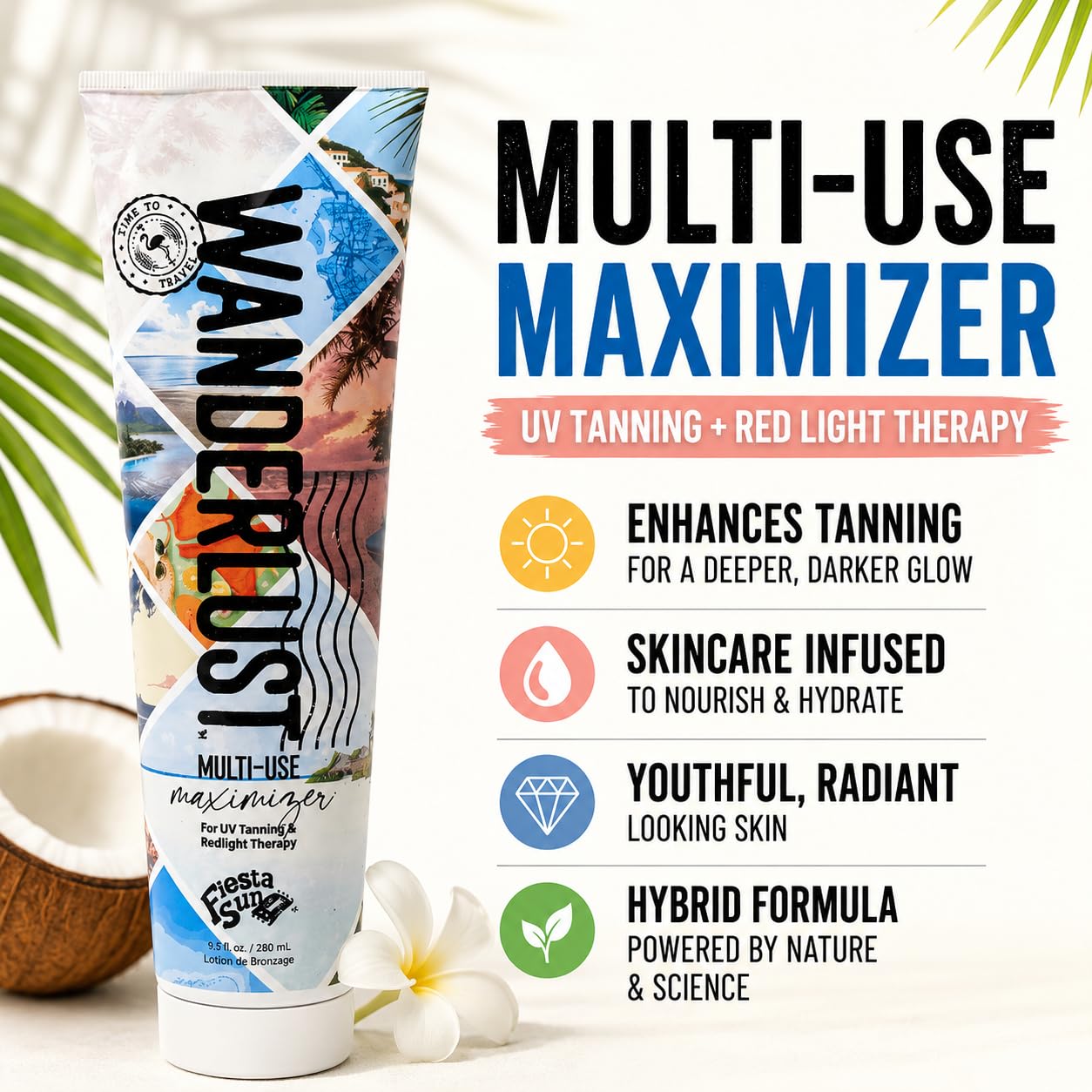 Wanderlust Tanning Maximizer For UV Tanning & Redlight Therapy 9.5oz Beauty & Personal Care Fiesta Sun