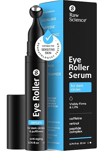 Eye Serum for Puffy Eyes & Dark Circles Under Eye Treatment, Caffeine, Niacinamide, Hyaluronic Acid, Retinol, Instant Moisturizer instead Eye Cream Beauty & Personal Care S RAW SCIENCE