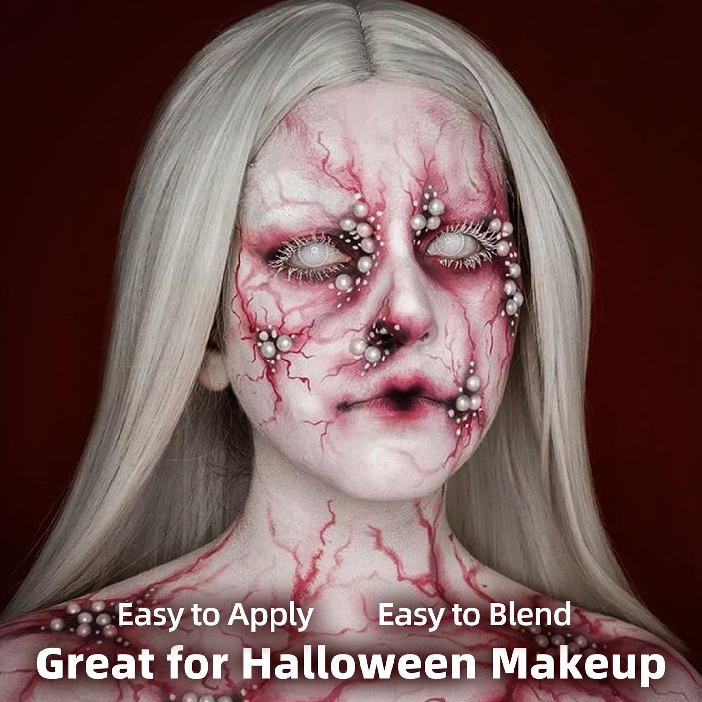 Makeup Hair White, Washable White Hair Dye for Cosplay, Halloween & Theatre - Non-Staining, Quick-Dry Formula, Idea for Dress Up Party, Santa Claus's Beauty & Personal Care LUYIMIN
