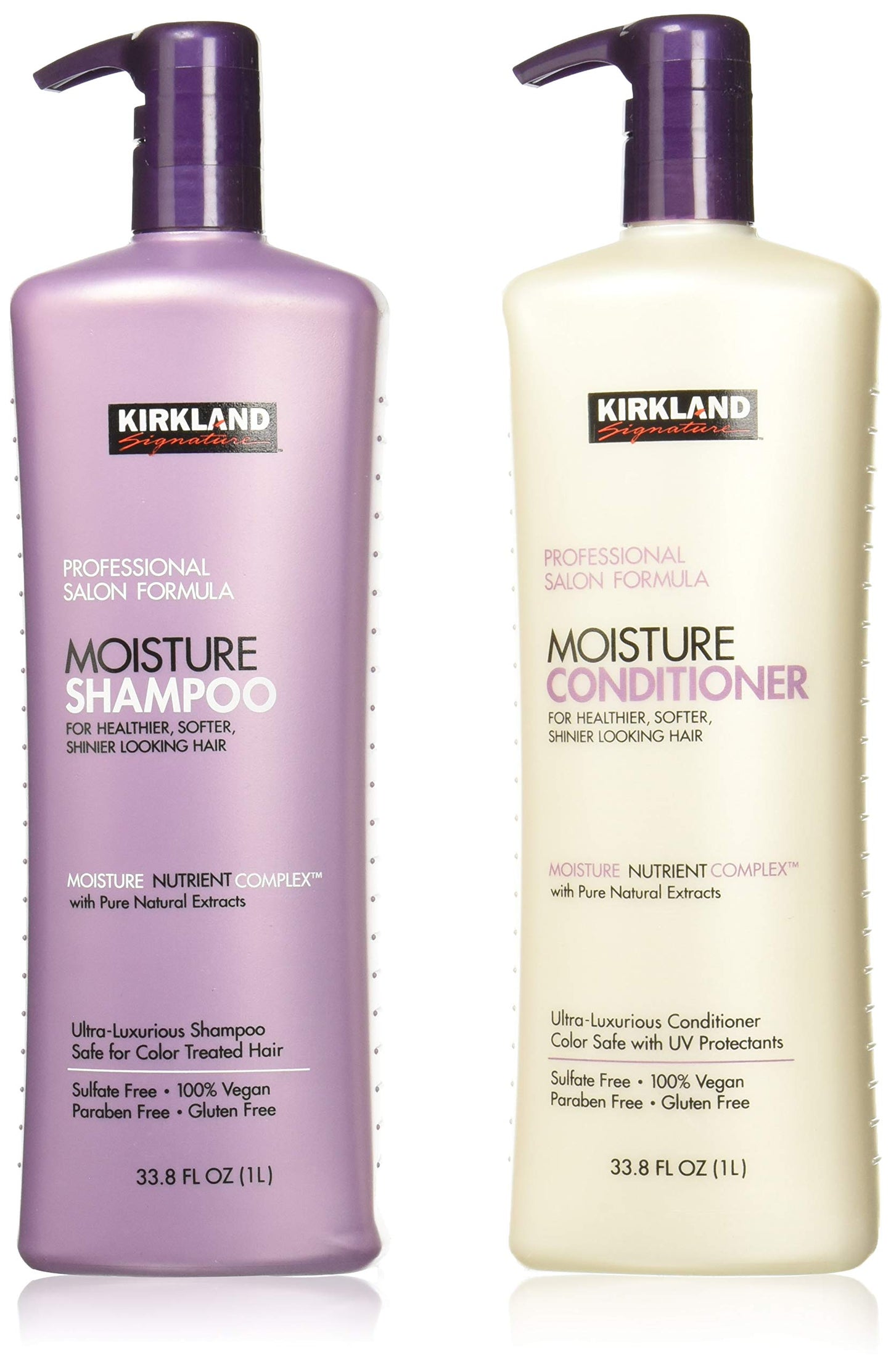 Salon Formula Moisture Shampoo 33.8 Oz & Conditioner 33.8 Oz Beauty & Personal Care KIRKLAND
