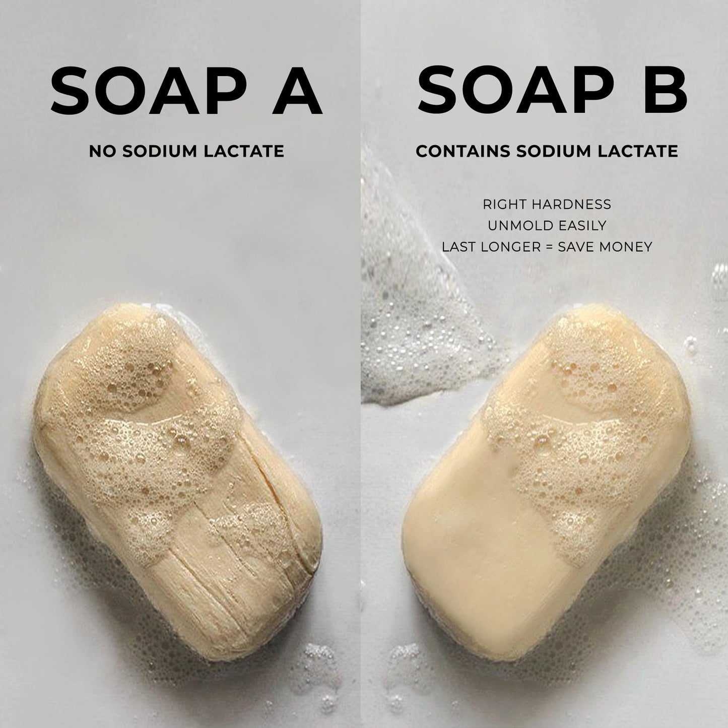 SODIUM LACTATE for Soap Making & Lotions | 60% USP Pure Natural Preservative | Harder Bar of Soap, Bigger Yield, Faster Cure Time, Provides Moisture | Beauty & Personal Care Soapeauty
