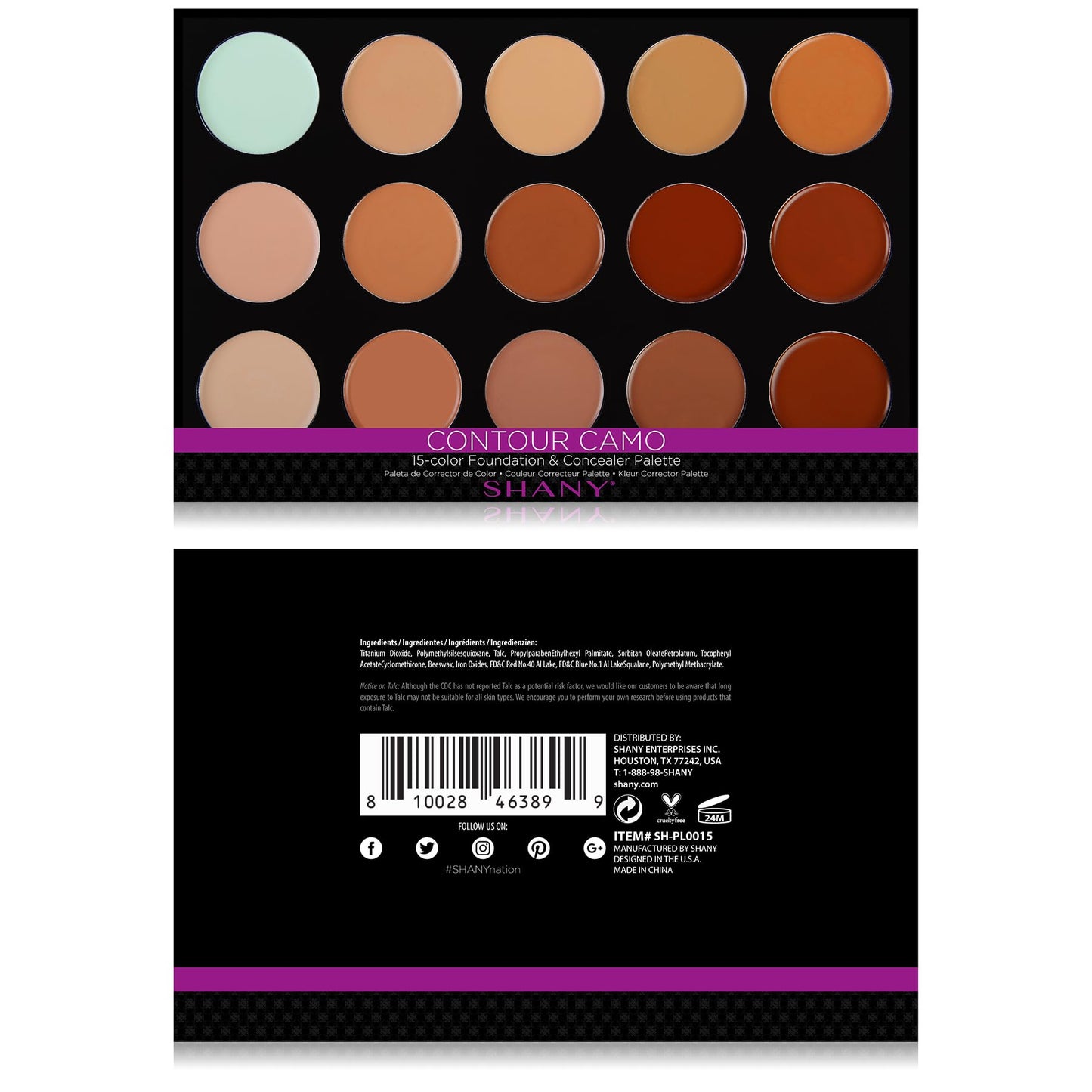 SHANY CONTOUR CAMO Professional Cream Foundation Color Palette,Foundation Primer,Camouflage Concealer Makeup Palette - Contour Camo Beauty & Personal Care SHANY