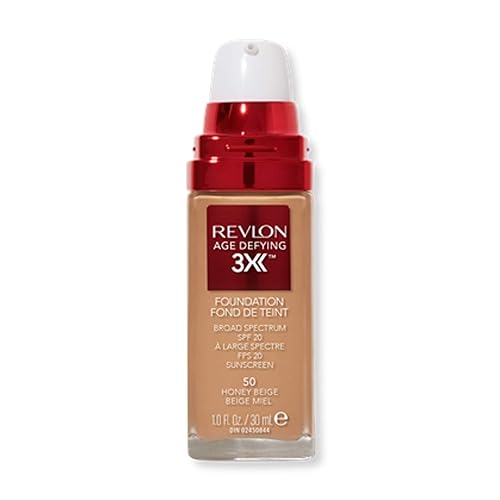 Revlon Liquid Foundation, Age Defying 3XFace Makeup, Anti-Aging and Firming Formula, SPF 30, Longwear Medium Buildable Coverage with Natural Finish Beauty & Personal Care REVLON