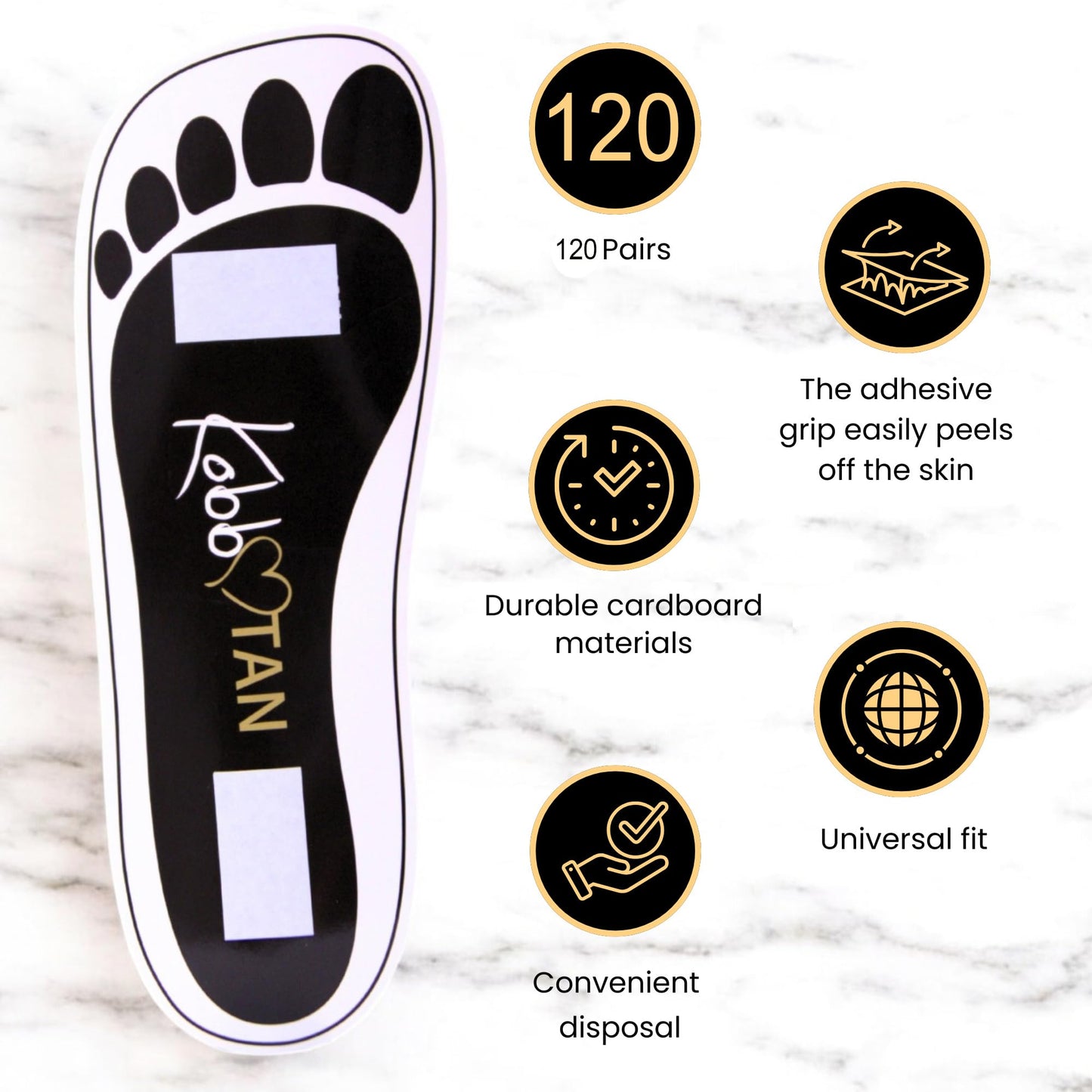 120 Pairs(240feets)Spray Tan Feet Pads Disposable & Economic Black Feet pads for Spray tanning,Use in Tanning booth,Sunless Tanning at Home or Beauty Beauty & Personal Care KOBBTAN