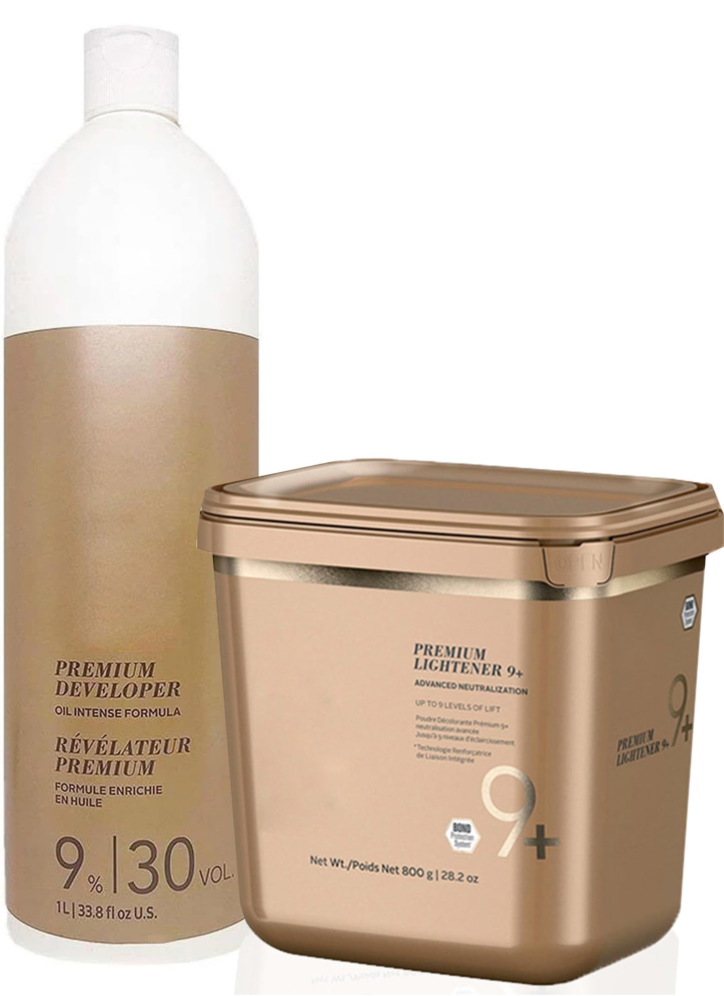 Blonde Me Lightener 9+ Bleach 800g with Blonde Me 9% / 30 Volume Developer 1L and Pin Tail Comb - Professional Hair Bleach Kit for Maximum Lift Beauty & Personal Care M Hair Designs