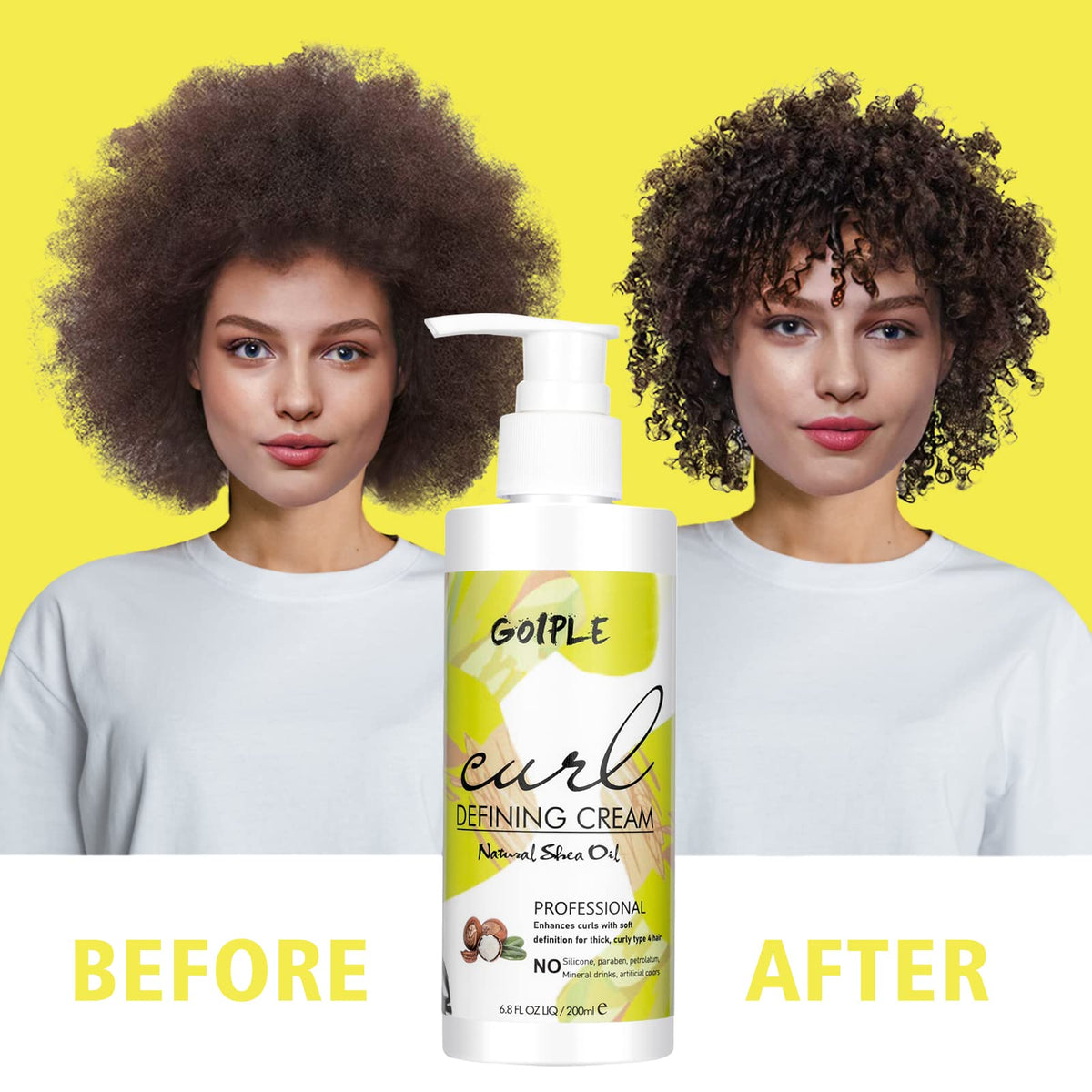 Curl Defining Cream - Curling Perfection for Wavy Hair, Anti-Frizz Hair Smoothing Cream to Define All Natural Curl Types and Textures with 9 Row Brush Beauty & Personal Care WOZUTUNT