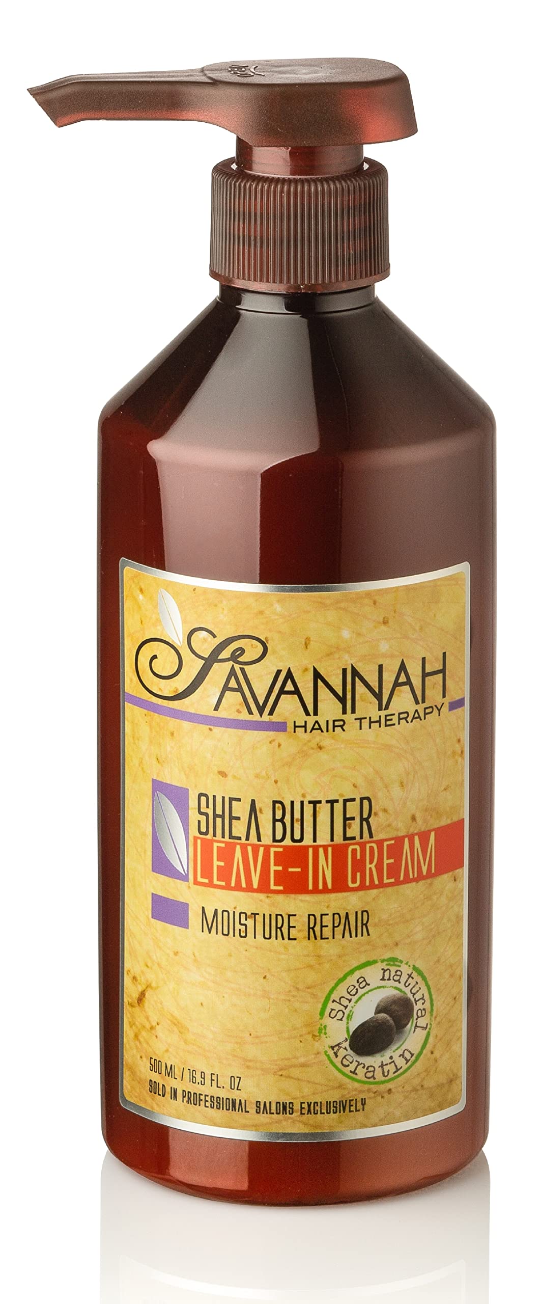 Savannah Hair Therapy Leave-In Cream with Shea Butter, Keratin & Silk Protein - Moisturizing & Anti-Frizz Treatment for Dry, Damaged or Color-Treated Beauty & Personal Care Savannah Hair Therapy