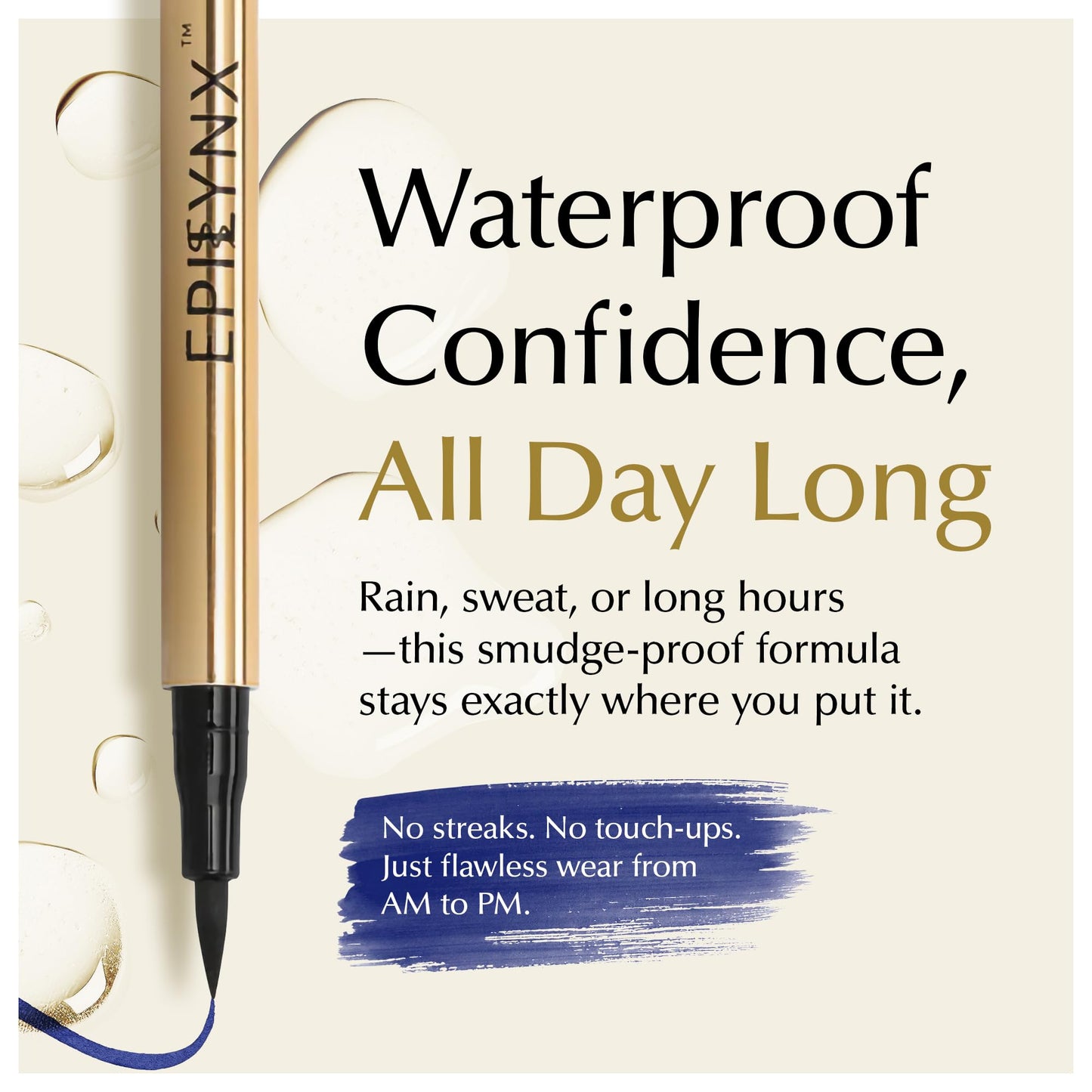 Liquid Eyeliner - Hypoallergenic Eyeliner with Fine Brush Tip, Long-Lasting Waterproof Eye Liner - Cruelty-Free, Vegan, Hypoallergenic, Gluten-Free Beauty & Personal Care EPILYNX