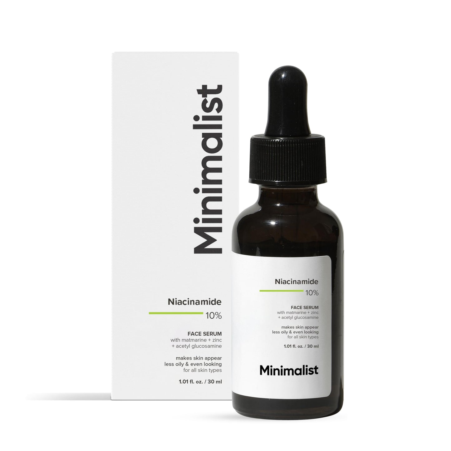 Minimalist 10% Niacinamide Face Serum for Enlarged Pores, Acne & Excess Oil | Reduces Blemishes for Even Skin Tone | For Women & Men | 1 Fl Oz / 30 ml Beauty & Personal Care Minimalist