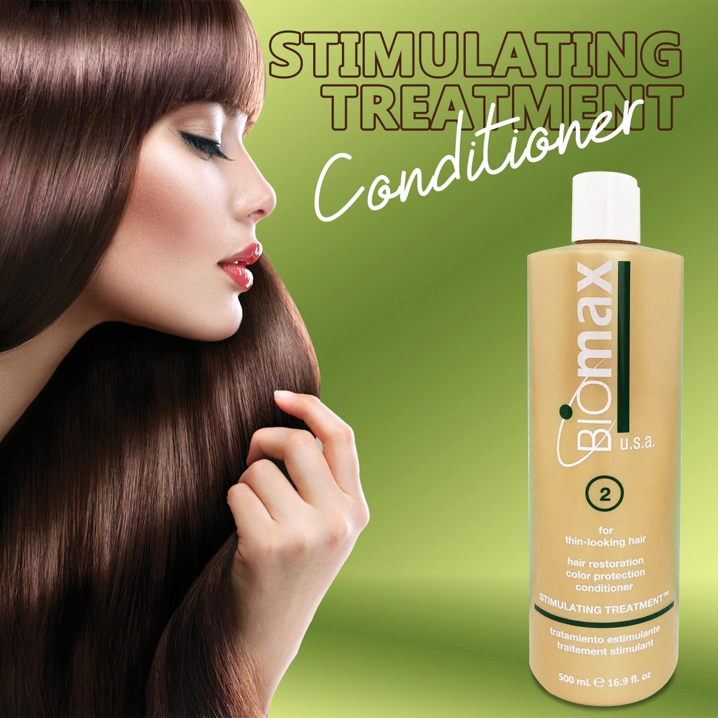Biomax Deep Cleanse Hair Restoration Shampoo & Stimulating Treatment Color Protection Conditioner No.2 for Thin-Looking Hair, Remove Build-up Beauty & Personal Care BIOMAX