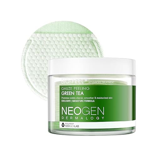 DERMALOGY by NEOGENLAB Bio-Peel Gauze Peeling Pads (Green Tea, 30 pads) - Exfoliating & Hydrating & Soothing Peeling Pad with PHA & Green Tea Beauty & Personal Care DERMALOGY by NEOGENLAB