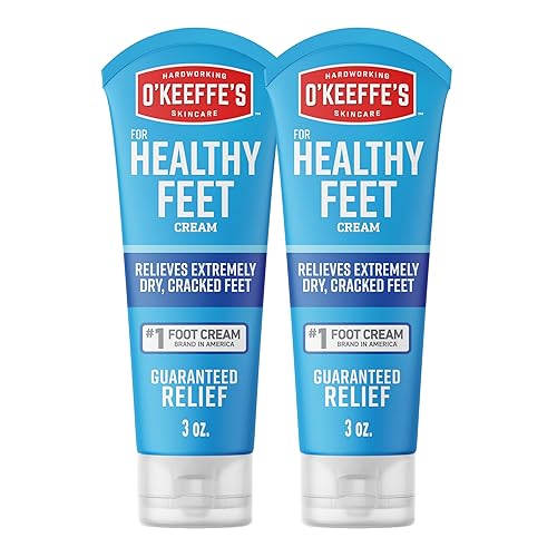 O'Keeffe's for Healthy Feet Foot Cream - 3 oz Tube (2 Pack) - Guaranteed Relief for Extremely Cracked, Dry Feet, Repairing Skincare, Instantly Boosts Beauty & Personal Care O'Keeffe's