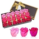 JIALEEY Floral Scented Bath Soap Rose Flower Petals, Plant Essential Oil Rose Soap Set Shaped Petals Gifts Ideas for Her Women Teens Girls Mom Beauty & Personal Care JIALEEY