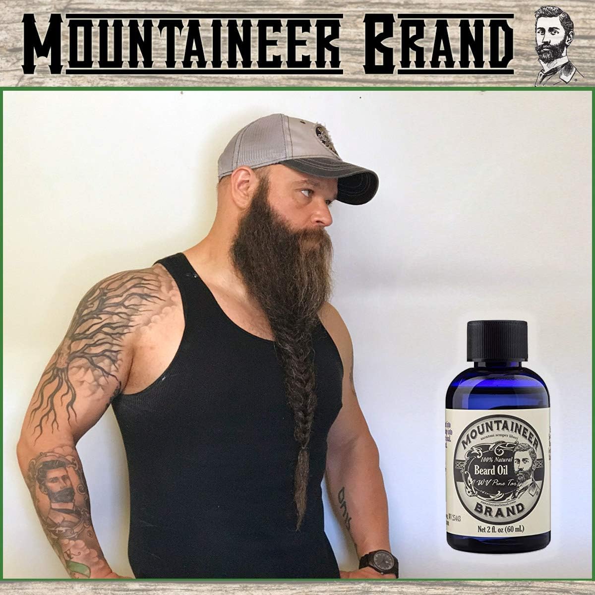 Mountaineer Brand Natural Beard Oil with Pine Tar Scent | Made in West Virgina | Hydrates, Moisturises, Softens & Conditions for Beard Growth | Treats Beauty & Personal Care Mountaineer Brand, 100% Natural Always