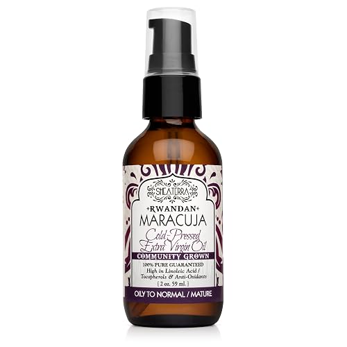 Shea Terra Rwandan Maracuja Cold-Pressed Extra Virgin Oil, All Natural Emollient Oil Rich in Vitamin C for Supporting Super Soft, Glowing, Youthful Beauty & Personal Care Shea Terra Organics
