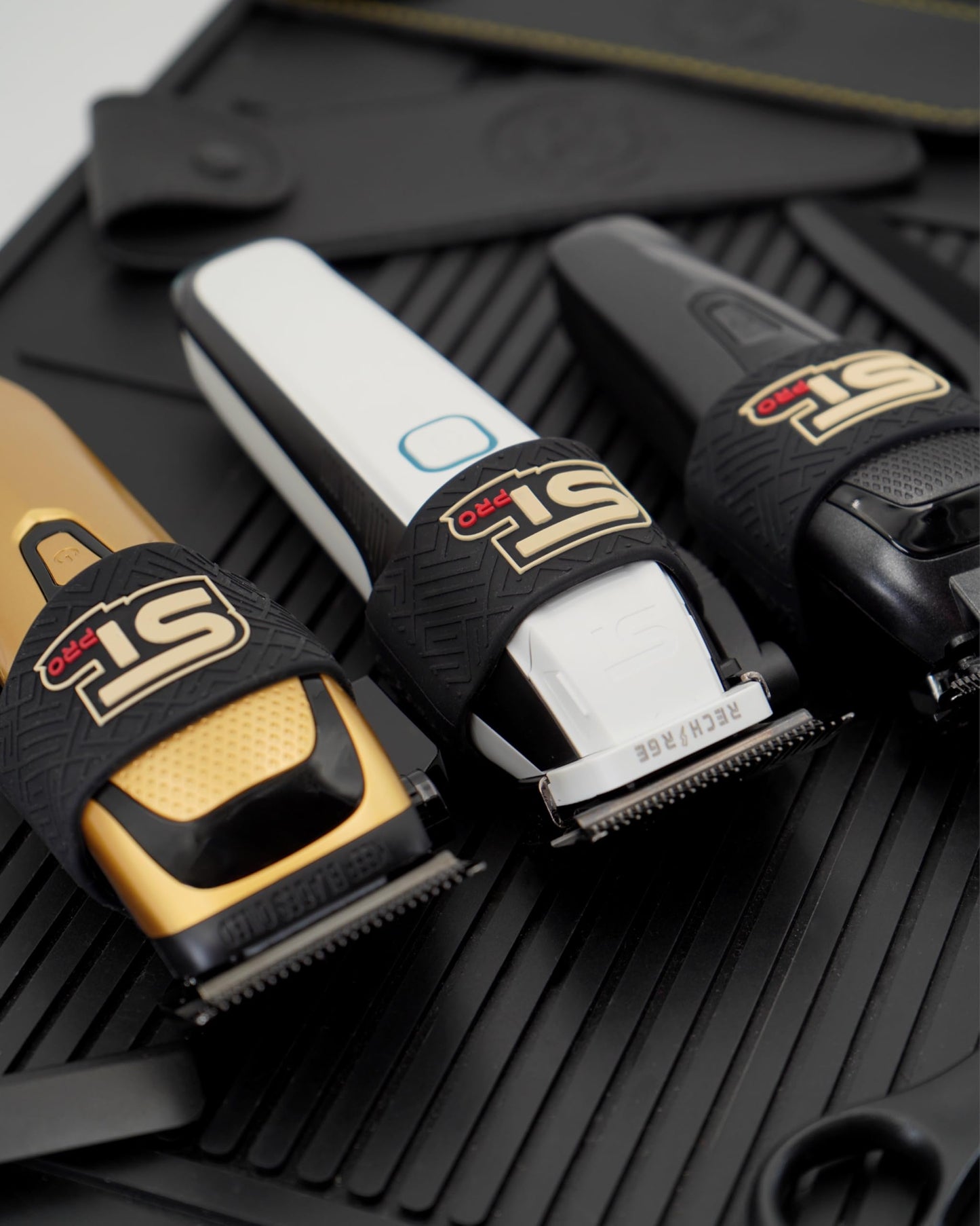 Supreme Trimmer SGR60 Professional Barber Grippers - 5 Piece Non-Slip Clipper Grips, Barber Sleeve for Clipper, Trimmer & Shaver - Black Beauty and Personal Care Supreme Trimmer