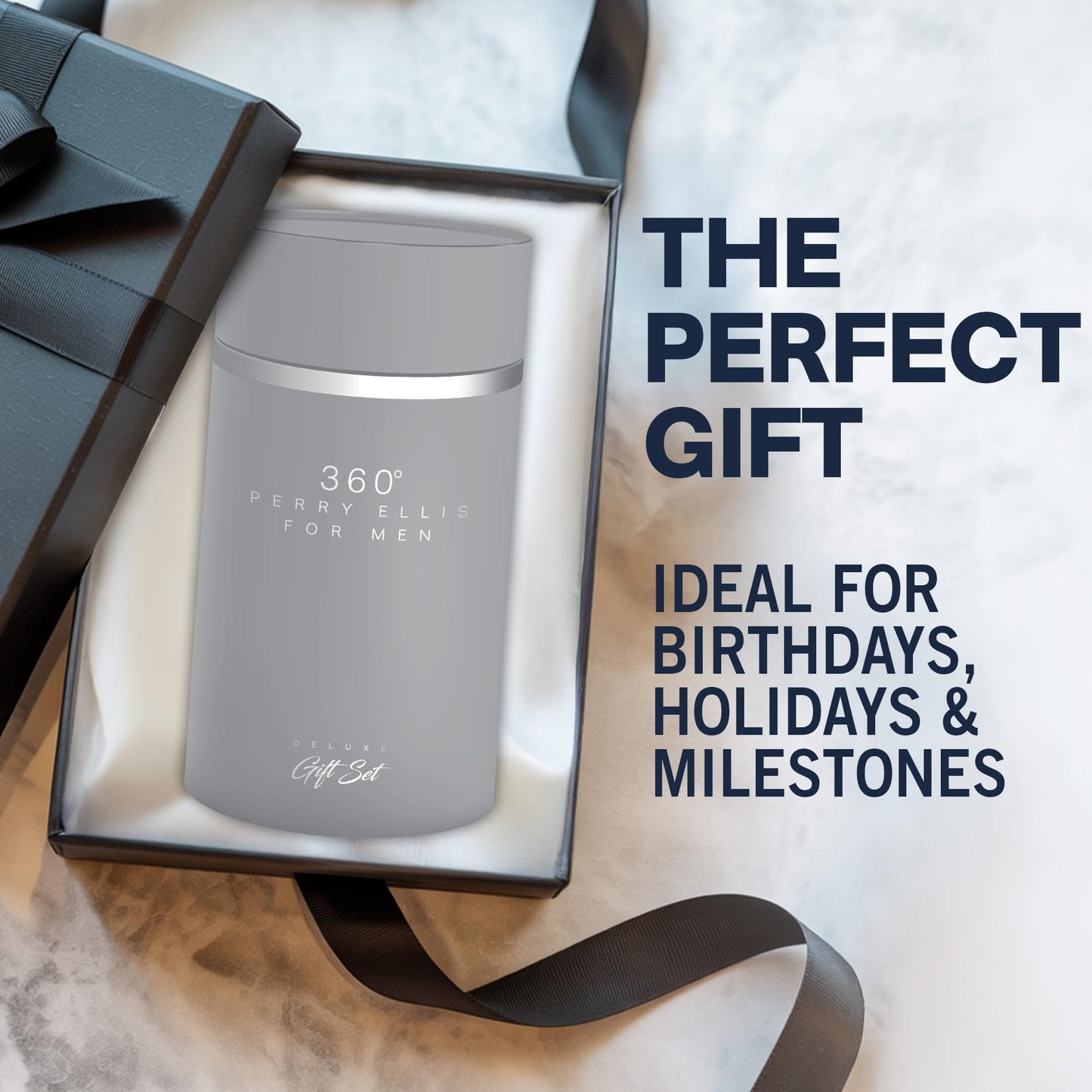 Perry Ellis 360° 3-Piece Gift Set - Men's Cologne - 3.4 fl oz EDT, 3 oz Shower Gel, .25 fl oz EDT mini travel spray - fresh, woody, citrus, aquatic, Beauty & Personal Care Perry Ellis