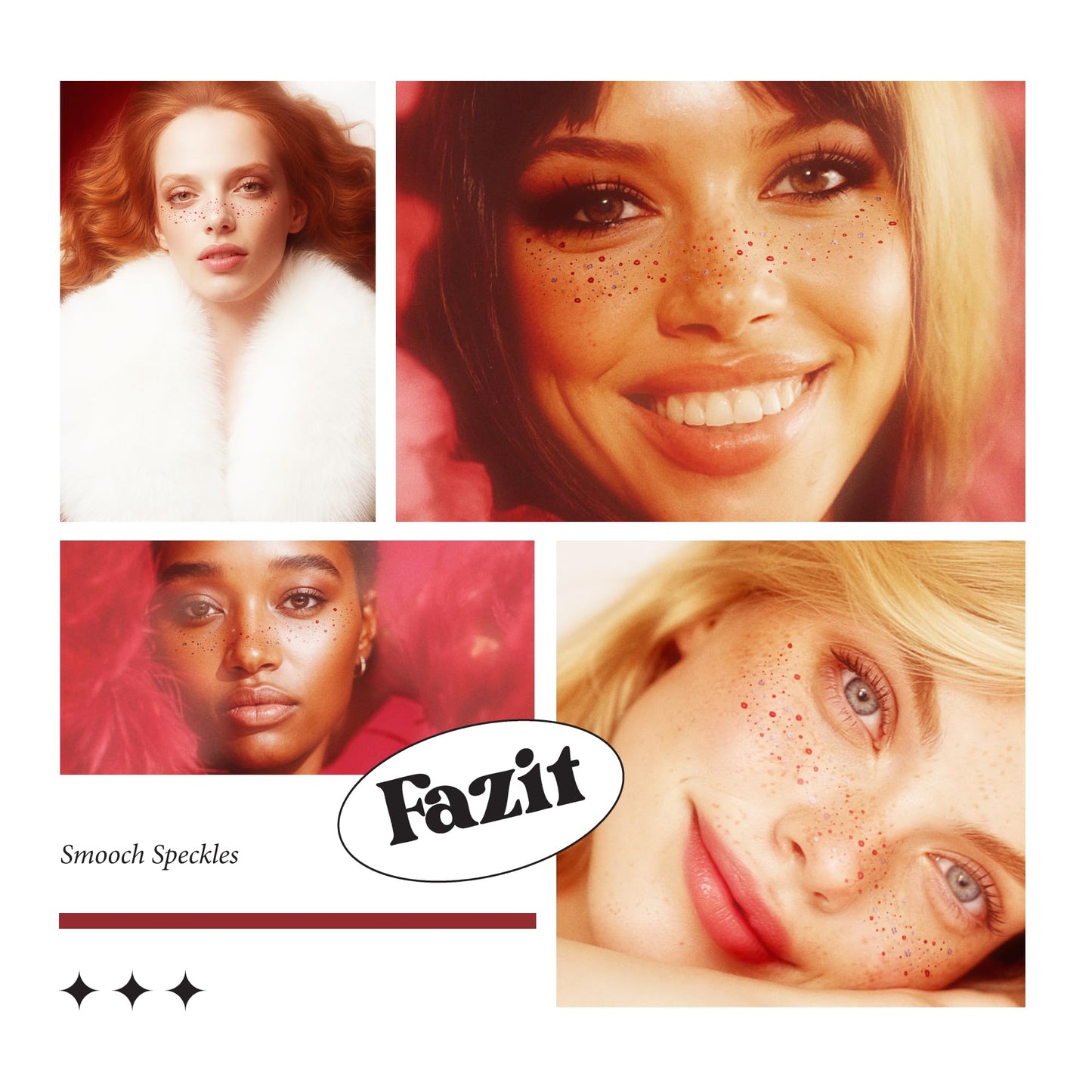 Fazit Makeup Patches - Smooch Speckles - Glow Up Make-Up Patches - Cute Glitter Makeup Accessories for Women - Cosmetic Glitter for Face Beauty & Personal Care Fazit