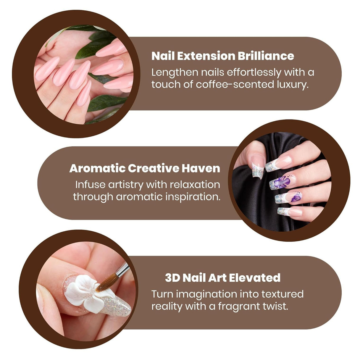 Mia Secret COFFEE SCENTED Liquid Monomer - Alternate Acrylic Nail Liquid for Acrylic Powder - EMA monomer - Scented Nail Monomer liquid - ema monomer