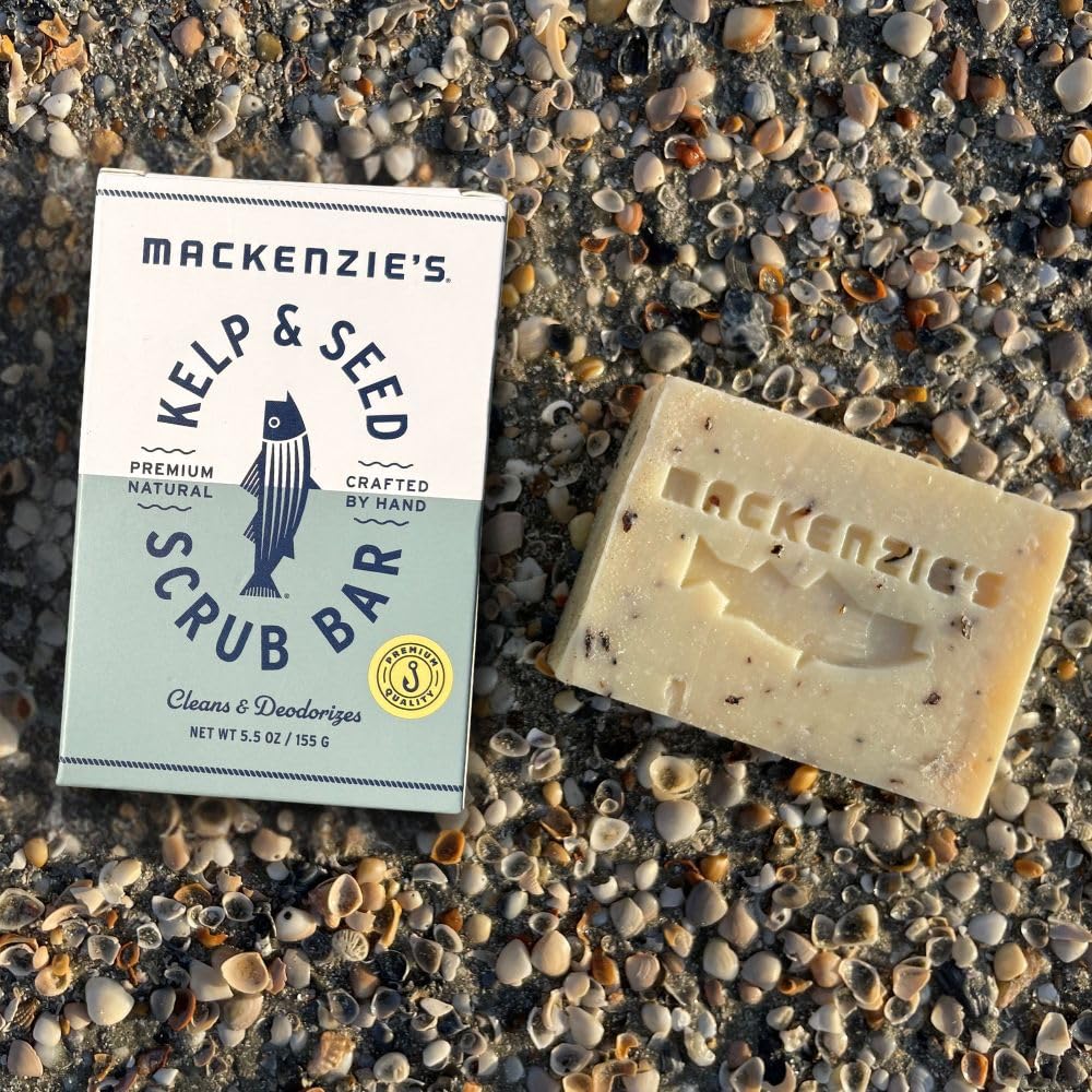 MACKENZIE'S Kelp & Seed Scrub Bar - Gifts for Men - Gifts for Women - Gifts for Cooks - Gifts for Gardeners - Exfoliating - Moisturizing - Hand Soap Beauty & Personal Care MACKENZIE'S