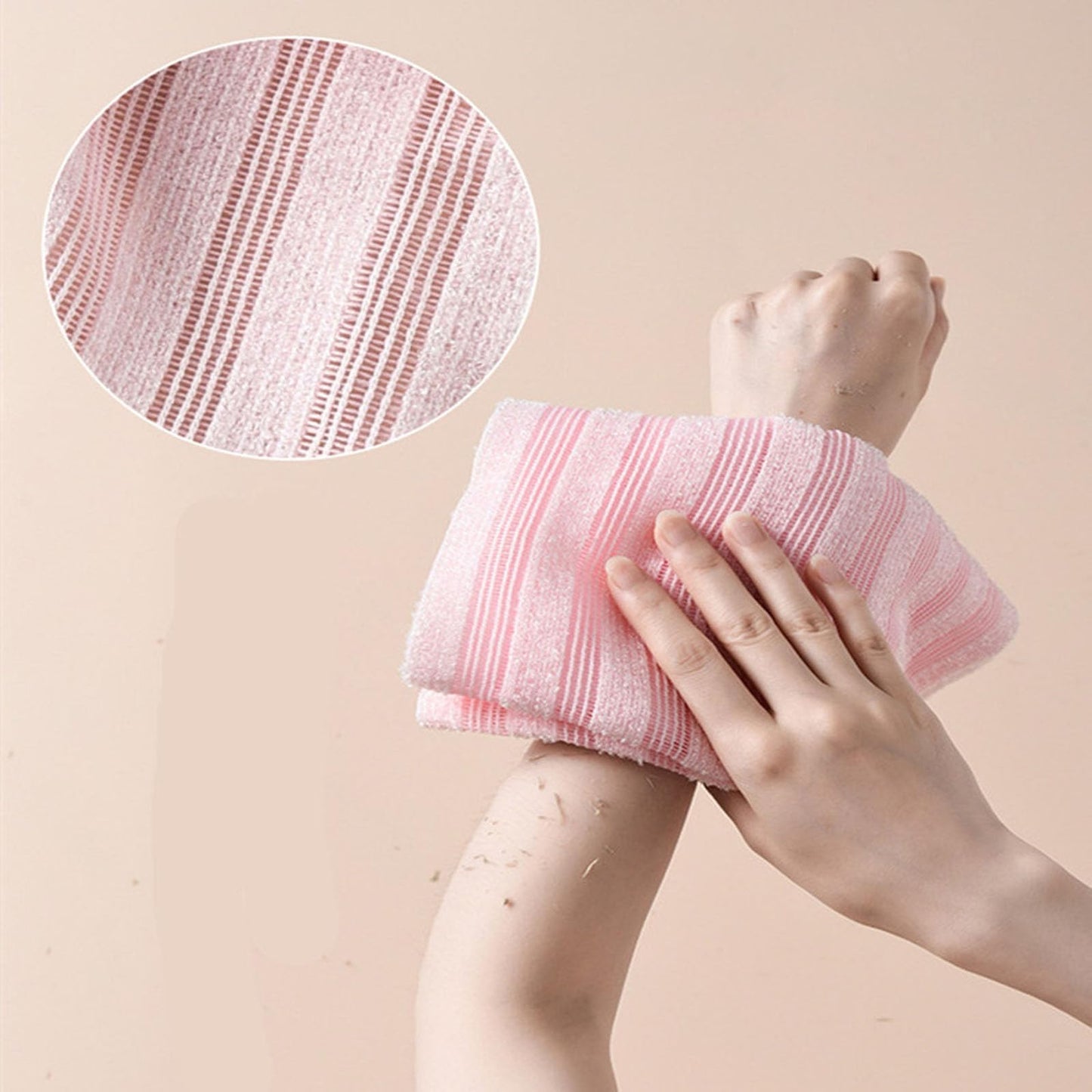 seaplenn 4PCS Exfoliating Shower Towel, Back Exfoliator Towel, Back Scrubber for Shower, Travel Friendly and Quick Drying, for Men and Women Beauty and Personal Care seaplenn
