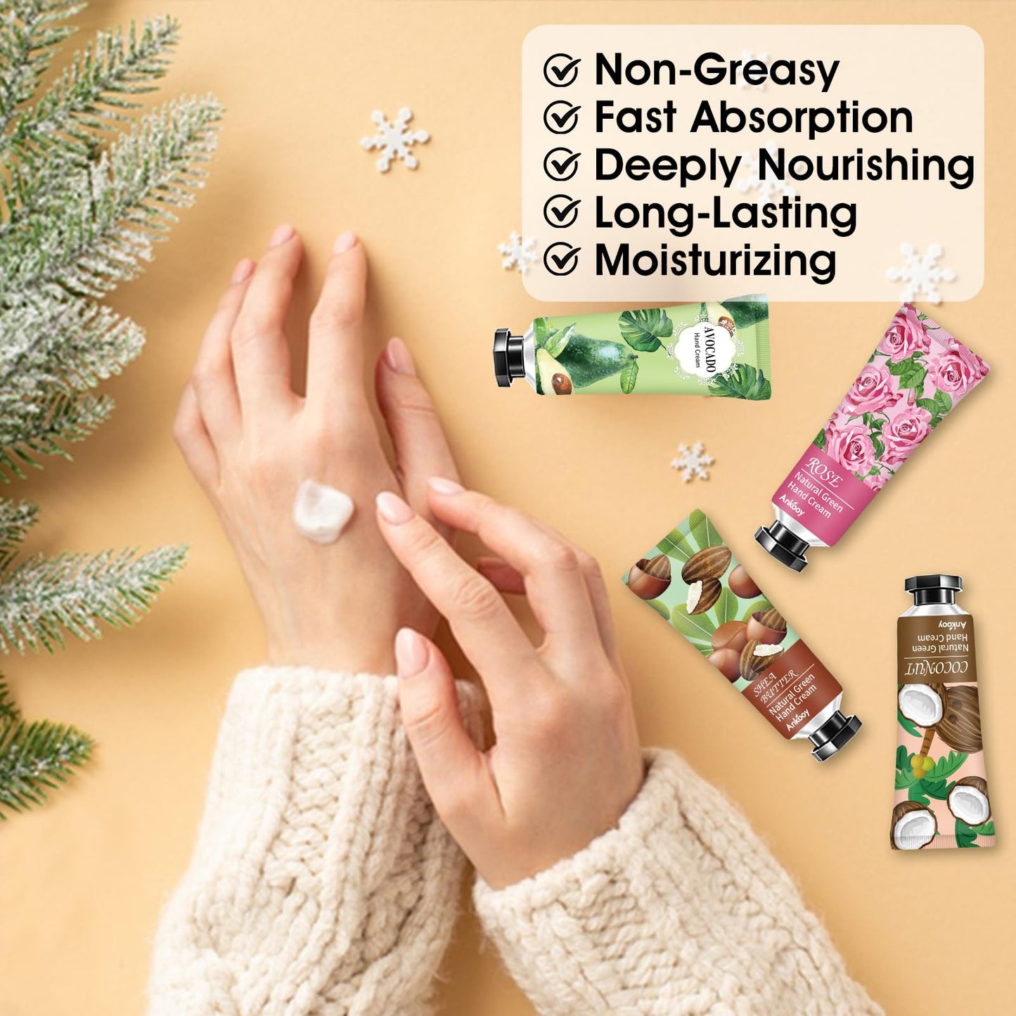 ANKOOY 12 Pack Hand Cream for Dry Cracked Hands,Stocking Stuffers for Women,Christmas Gifts for Teengirls, Natural Hand Lotion Travel Size,Mini Lotion Beauty & Personal Care ANKOOY