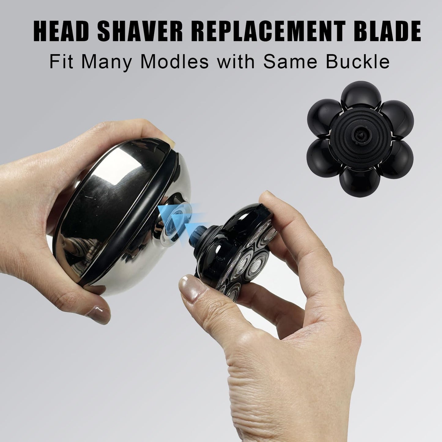 7 Blades Head Shaver Replacement Heads, 1 Count Beauty and Personal Care Filymosie