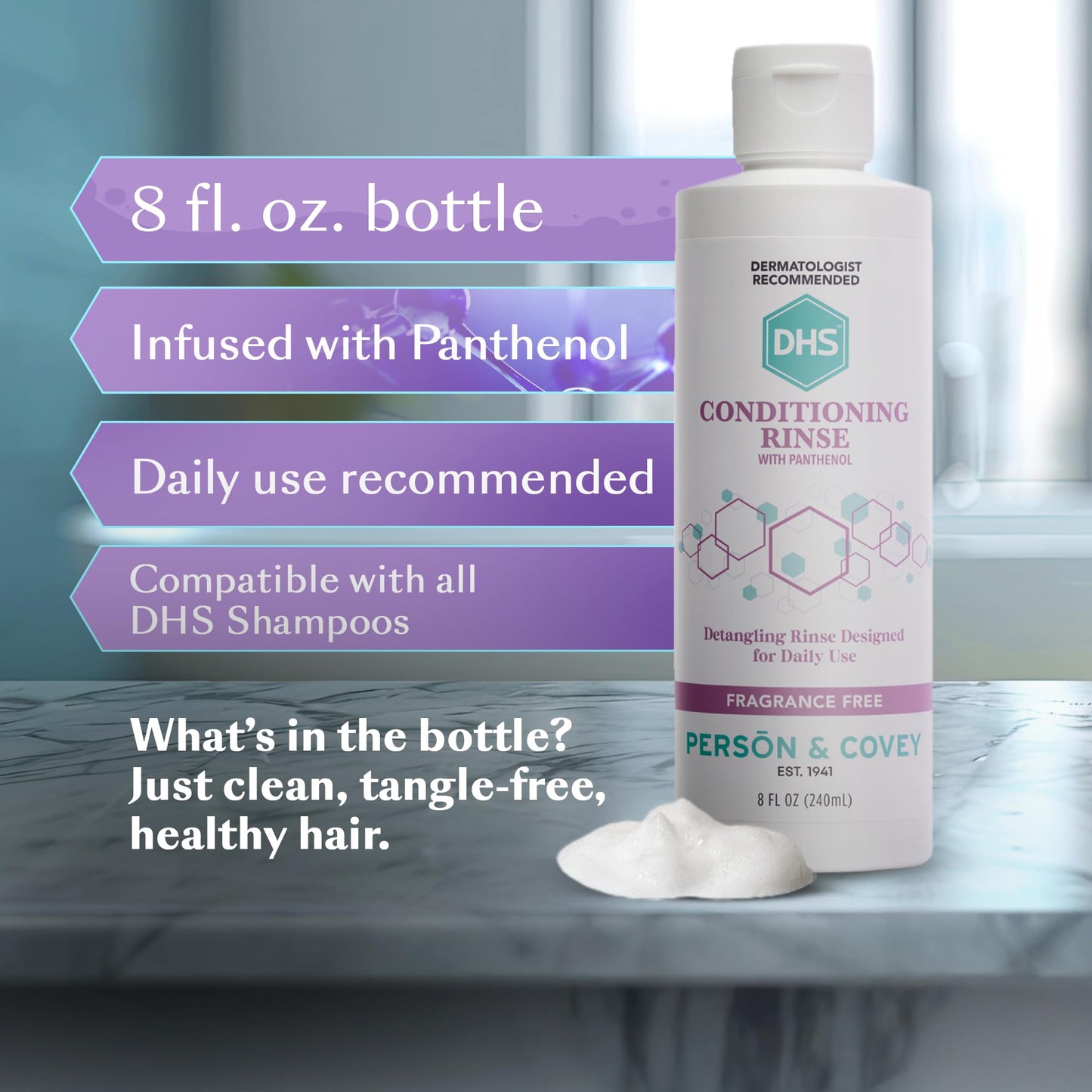 DHS Conditioning Rinse Moisturizing Conditioner - Hydrating and Detangling for Dry, Damaged, or Oily Hair - 2 Pack (8 oz Bottles) Beauty & Personal Care DHS