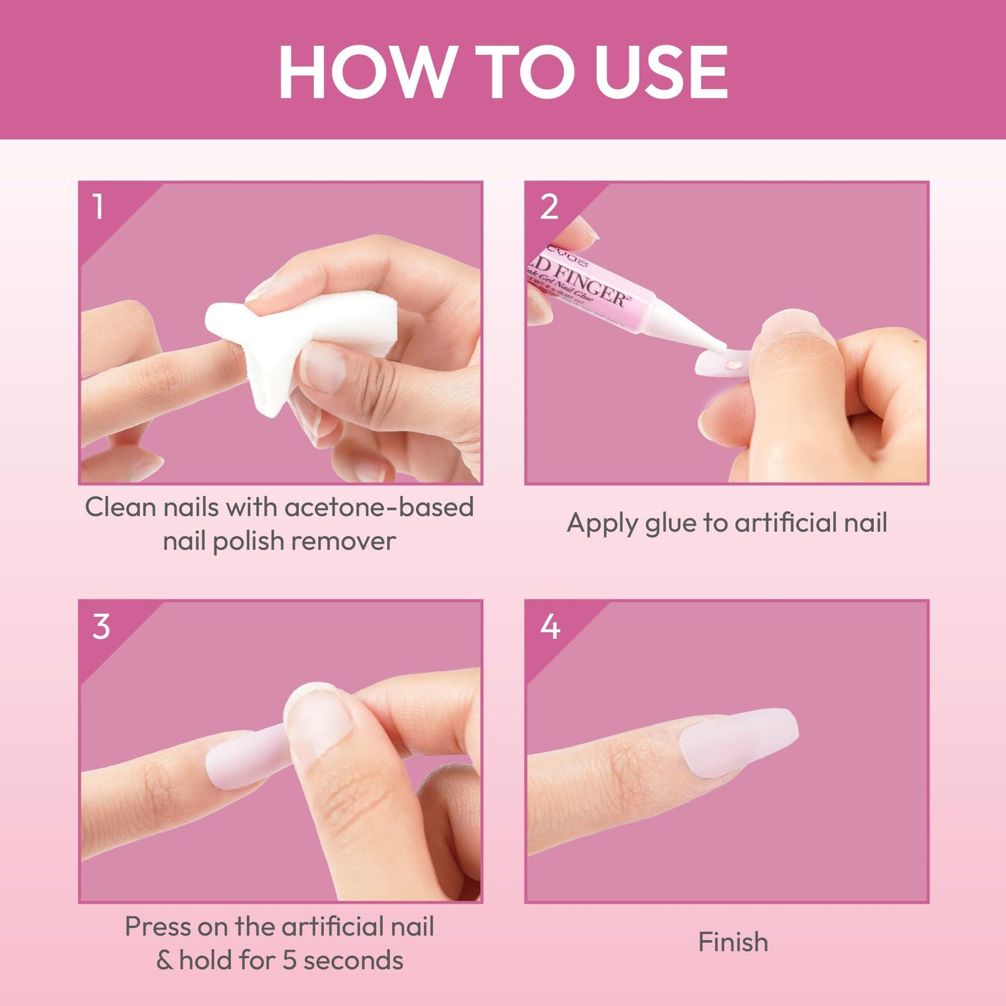 Goldfinger Professional Nail Glue - Super Strong, Fast-Drying, Long-Lasting, Easy Application, Perfect for Acrylic & Press-On Nails, Quick Repair Beauty & Personal Care Goldfinger