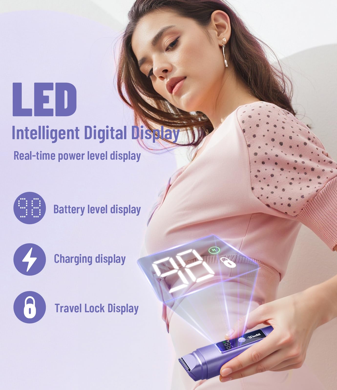 Dynooper Electric Bikini Trimmer for Women: IPX7 Waterproof Dual Head Cordless Electric Shaver for Women with LED Display & 0.5mm Ceramic Blades Beauty and Personal Care Dynooper