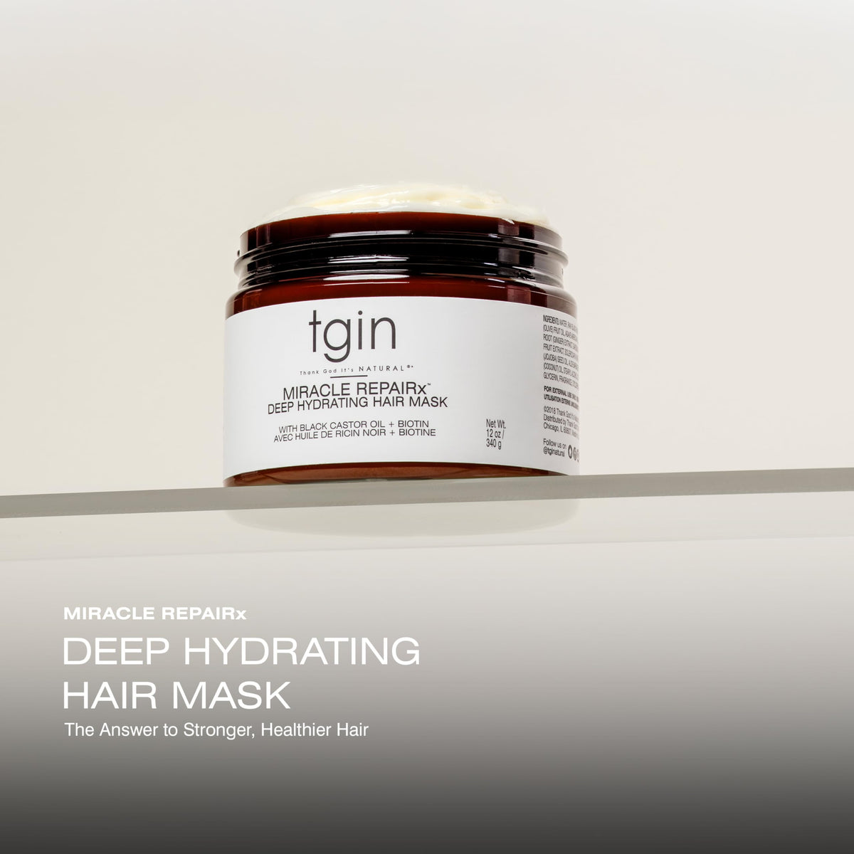 tgin Miracle RepaiRx Deep Hydrating Hair Mask - Moisture & Breakage Control