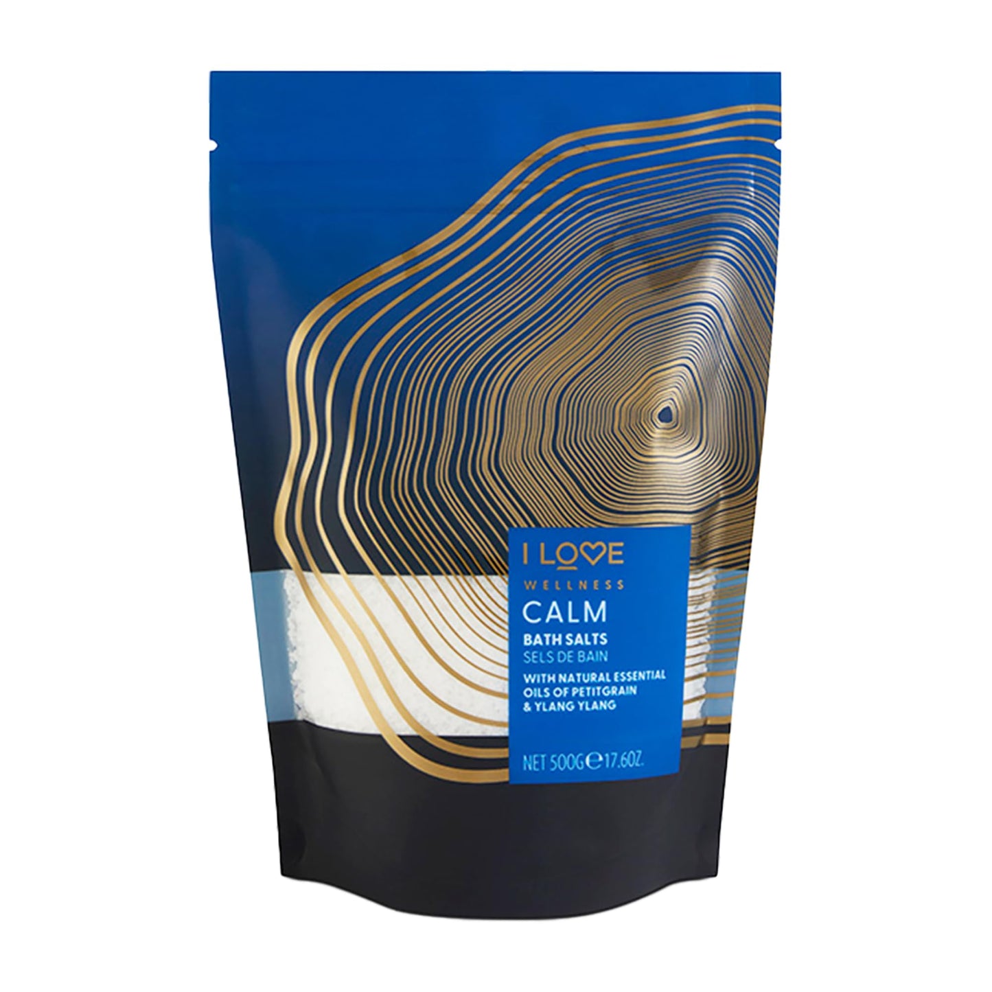 I LOVE Wellness Calm Bath Salts - Moisturizing Bath Soak for Dry Skin - Calming Bath Salts - Sea Salt and Chamomile Formula, Essential Oils - 17.6 oz Beauty and Personal Care I LOVE