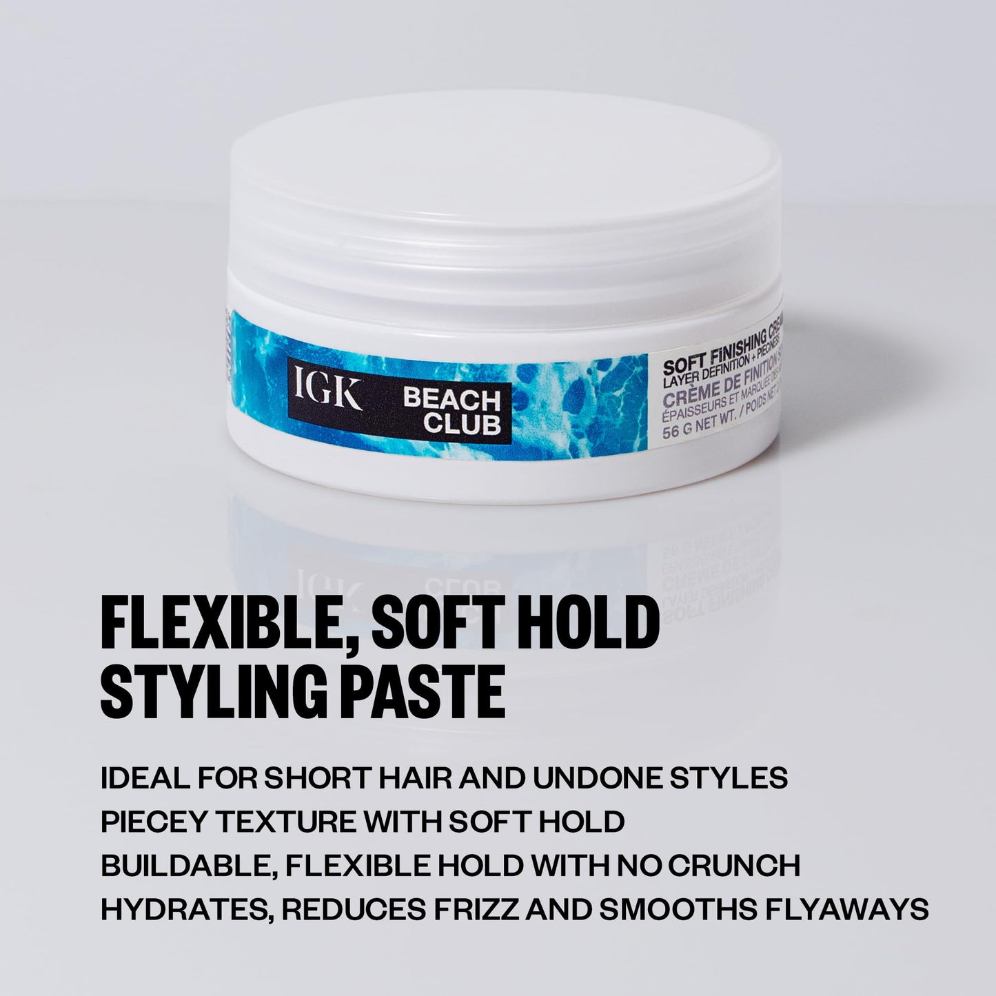 IGK BEACH CLUB Soft Texture Paste | Touchable + Non-Sticky + Hold | Vegan + Cruelty Free | 2 Oz Beauty & Personal Care IGK
