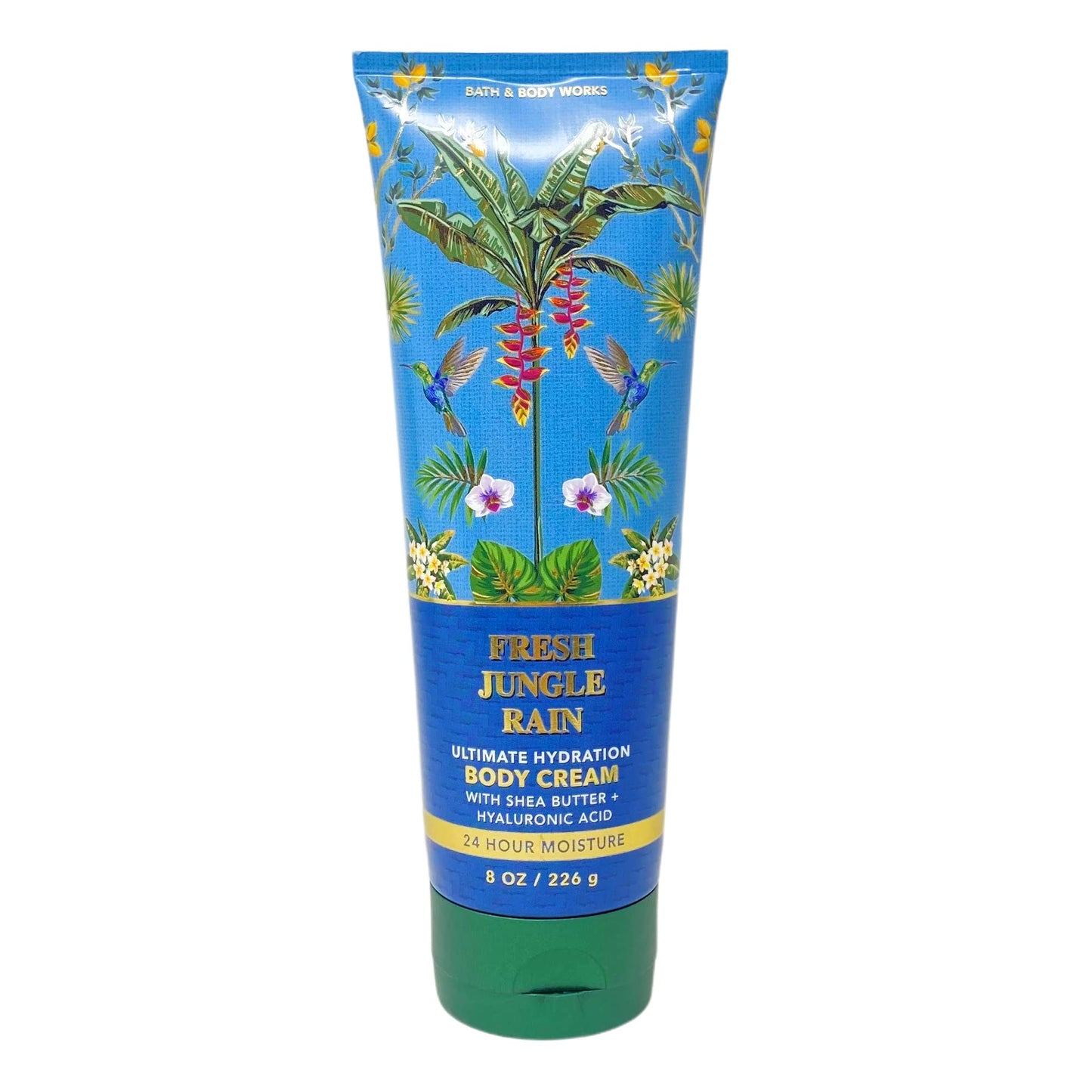 Bath & Body Works Fresh Jungle Rain 4 Piece Gift Set - Fragrance Mist - Body Cream - Shower Gel - Body Lotion - with a Natural Oats Bar Soap - Full Beauty and Personal Care Bath & Body Works