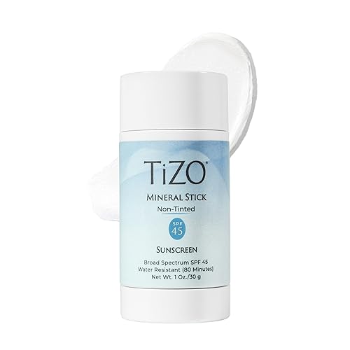 TiZO Mineral Stick SPF 45 | Non-Tinted | Water Resistant (80 minutes) | Broad Spectrum Sunscreen | UVA/UVB Protection | For all skin types | Easy Beauty & Personal Care TIZO