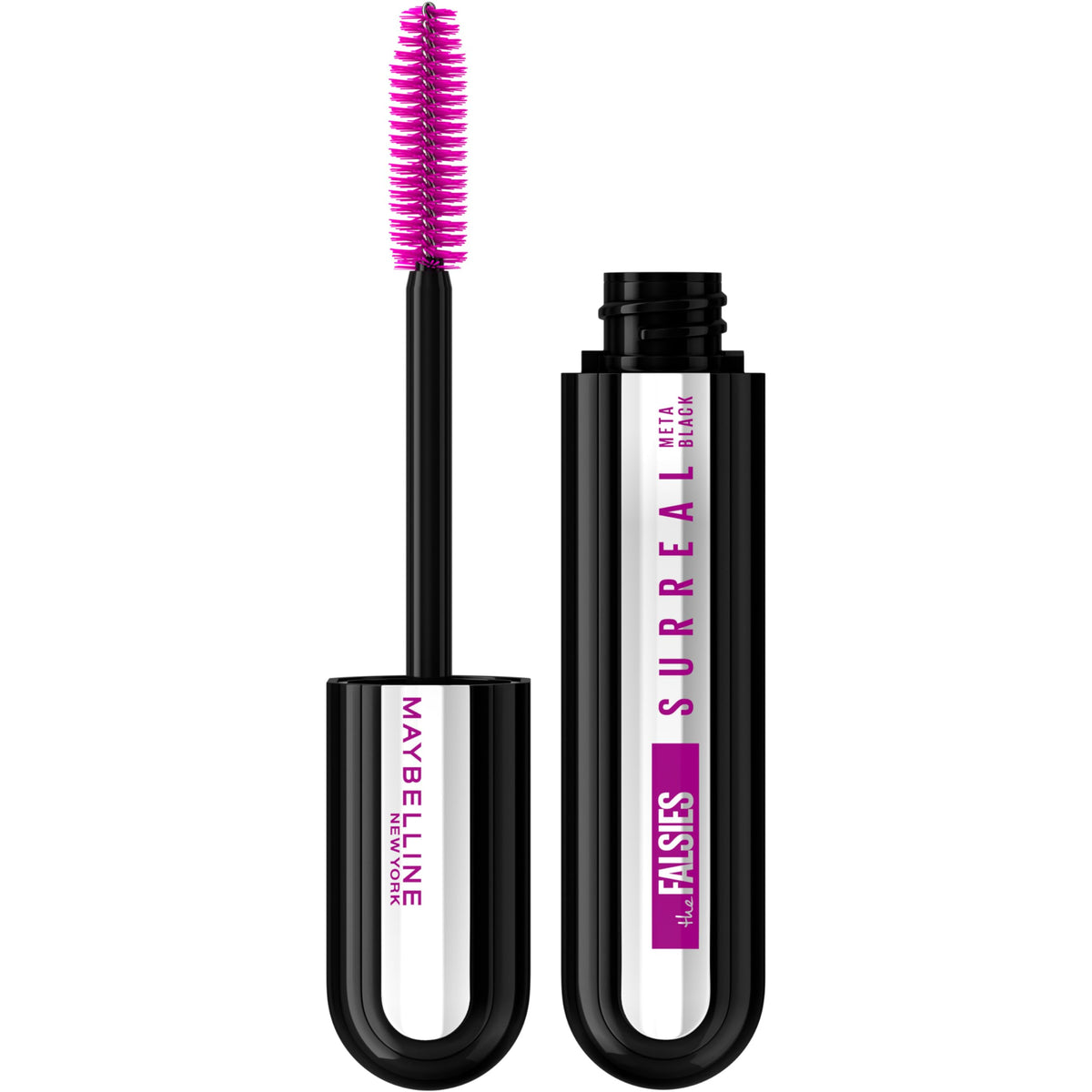 Maybelline The Falsies Surreal Extensions Washable Mascara, Volumizing, Lengthening Mascara Make Up, Meta Black, 1 Count