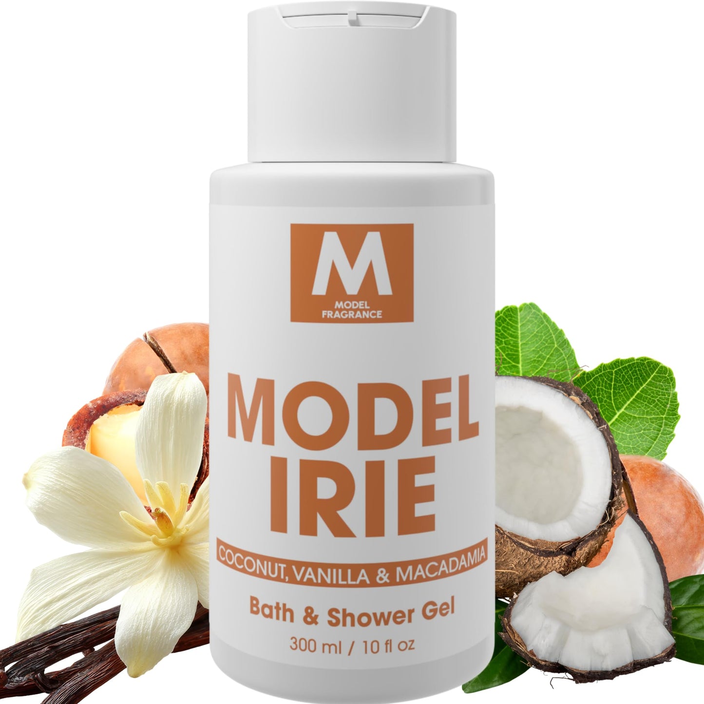 Model Irie Gourmand Body Gel | Coconut, Vanilla, and Macadamia Scented | Hydrating, Nourishing, and Refreshing Shower Gel | Scented Spa Products | Beauty & Personal Care MODELFRAGRANCE