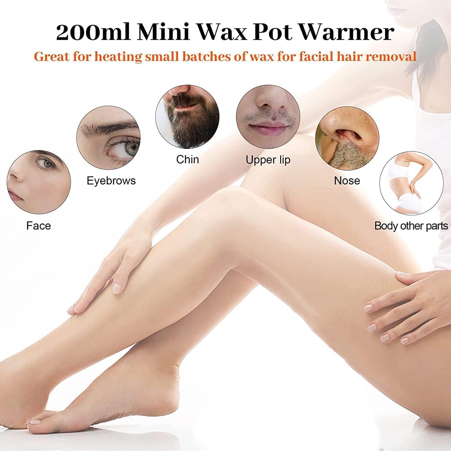 ZJchao Hair Removal Wax Warmer Pot, Quickly Melting Aluminum Alloy Liner Hot Wax Heater Machine for Home and Travel for All Types of Wax Beauty and Personal Care ZJchao