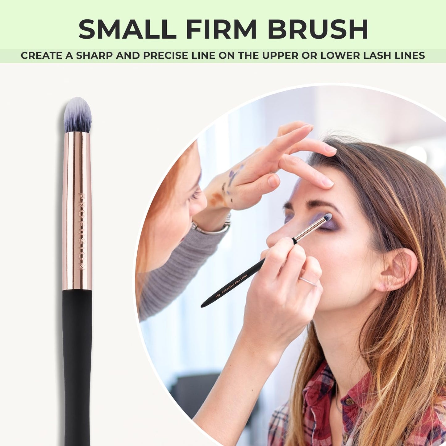 Profusion Cosmetics Small Firm Eyeshadow Brush - Professional Eye Makeup Brush, Eyeshadow Blending Brush-Dense Rounded Hair Bristles and Best Beauty & Personal Care Profusion Cosmetics