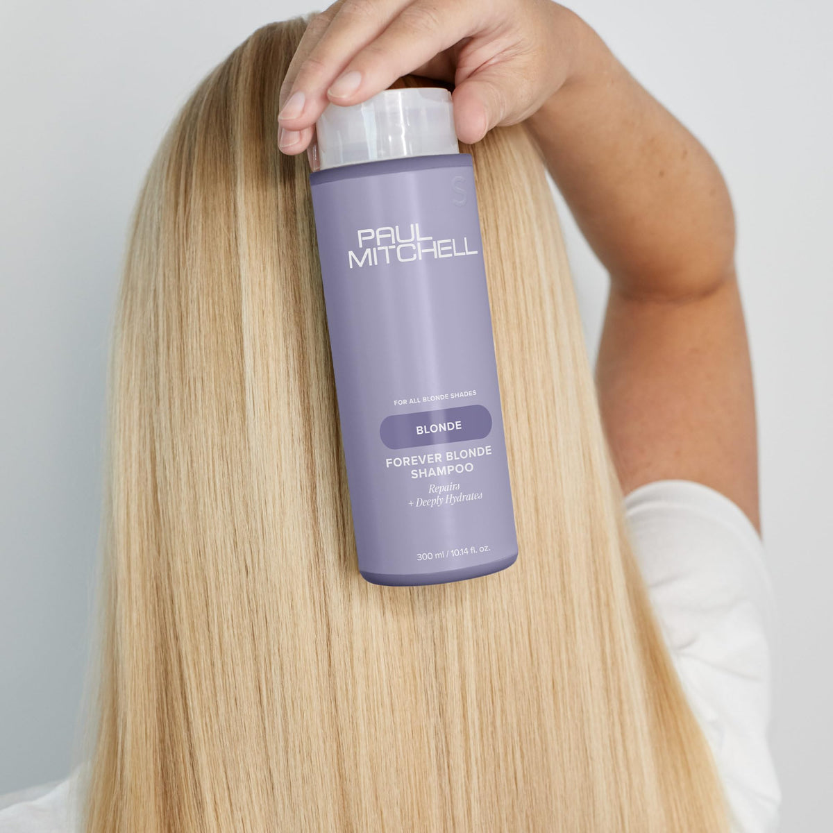 Paul Mitchell Forever Blonde Shampoo, Repairs + Deeply Hydrates, Ideal For Bleached + Lightened Hair, 10.14 fl oz