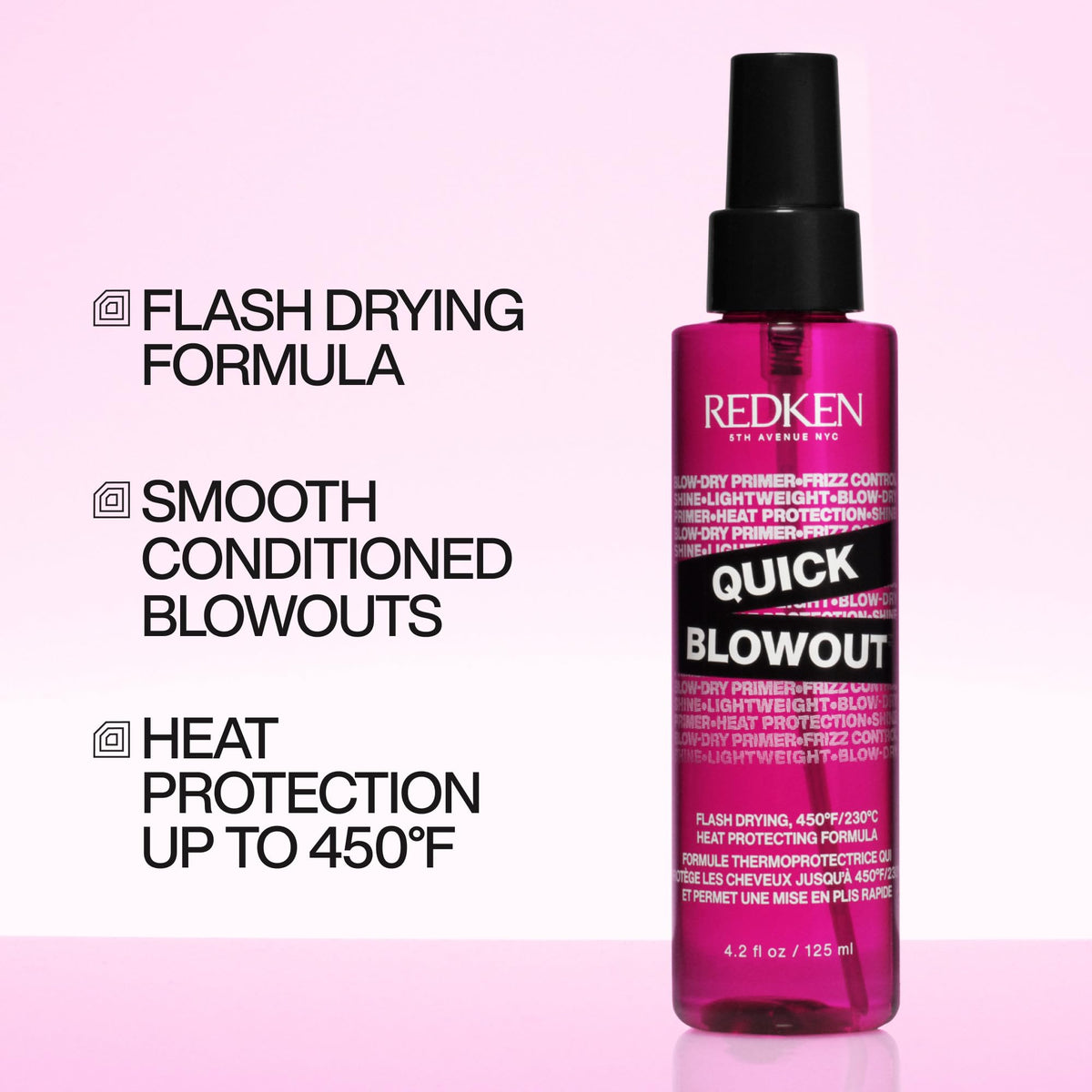 Redken Quick Blowout Heat Protectant Spray - For All Hair Types, 1 Fl Oz