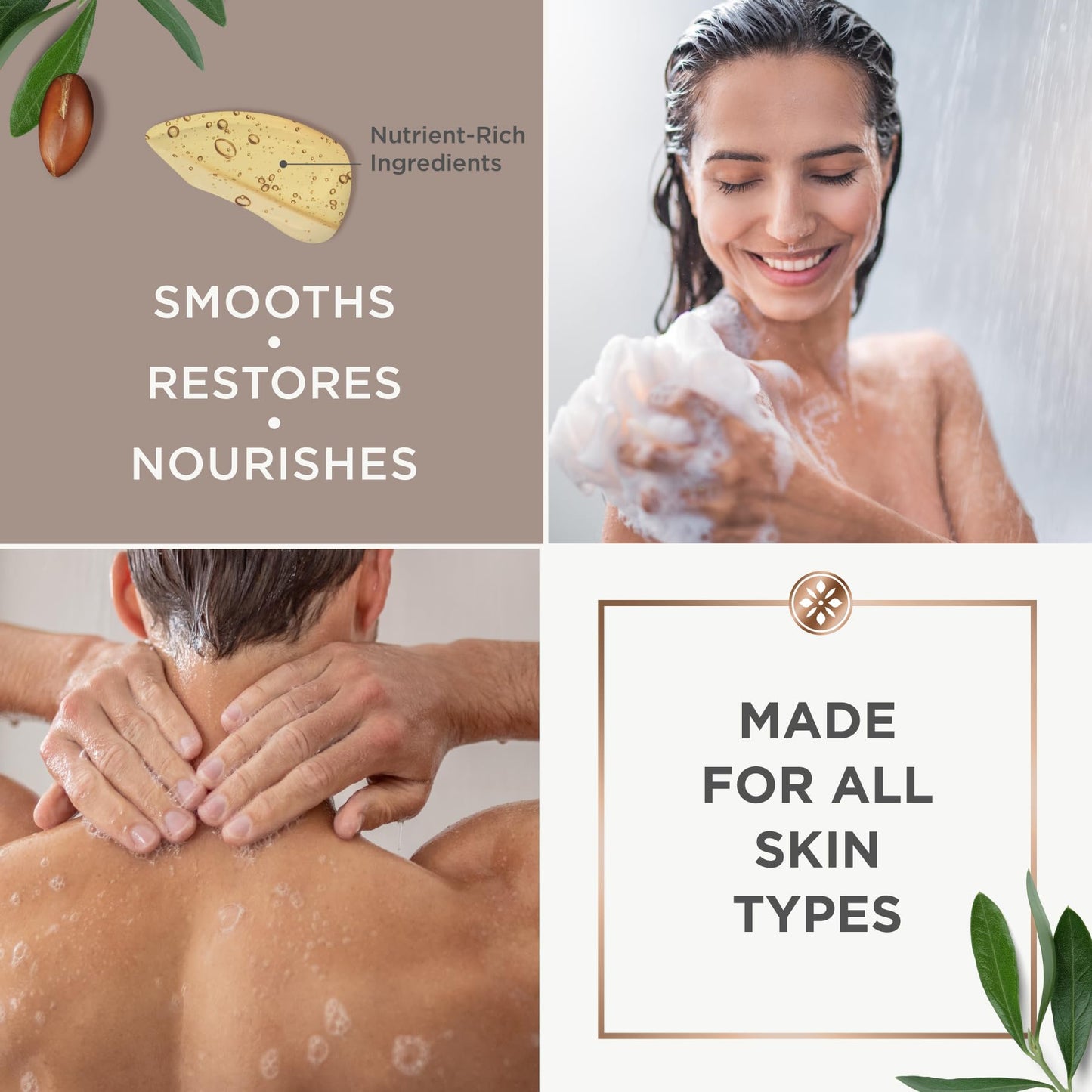 Argan Magic Eucalyptus & Mint Body Wash with Argan Oil - Cleanses, Hydrates & Invigorates with Refreshing Eucalyptus & Mint | Made in USA (32 Fl Oz) Beauty & Personal Care Argan Magic