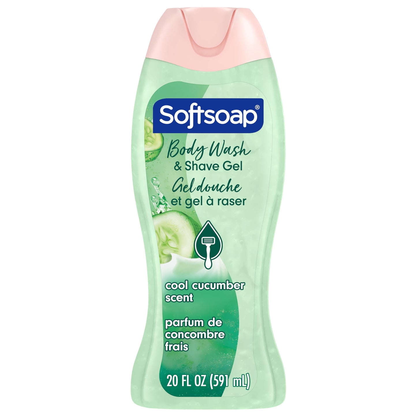 Softsoap Moisturizing Body Wash and Shave Gel, For Softer Feeling Skin, Helps Razor Glide, Cool Cucumber Scent, 20 fl oz Beauty & Personal Care Softsoap