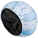 Aquior Shower Caps,Terry Lined Shower Cap for Women Reusable, Triple Layer Waterproof Bath Cap, Extra Large for Women Long Hair Beauty & Personal Care Aquior