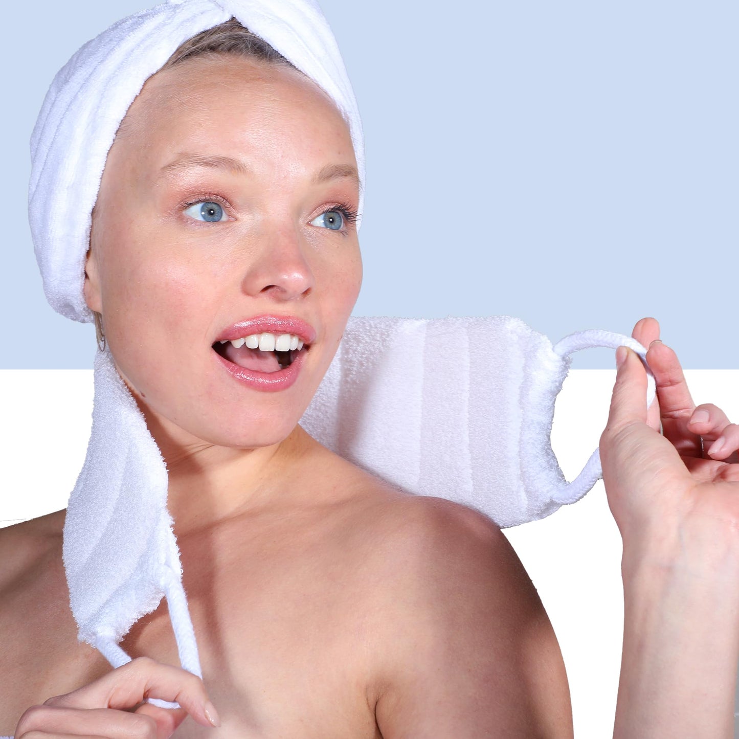 AFTERSPA Back Scrubber, 1 Count, White, Modern Style Beauty and Personal Care AFTERSPA