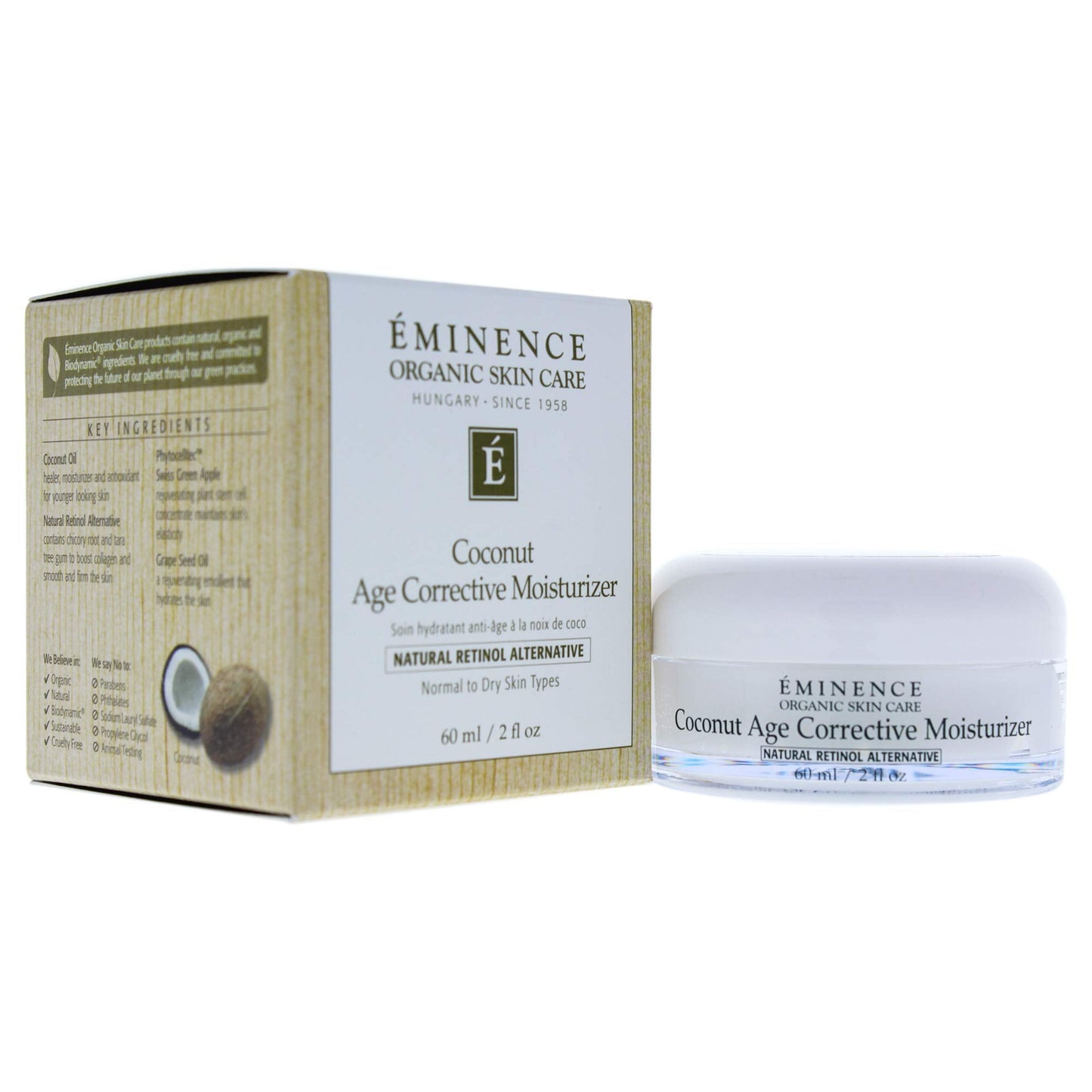 Eminence Coconut Age Corrective Moisturizer for Unisex - 2 oz Moisturizer Beauty & Personal Care Eminence