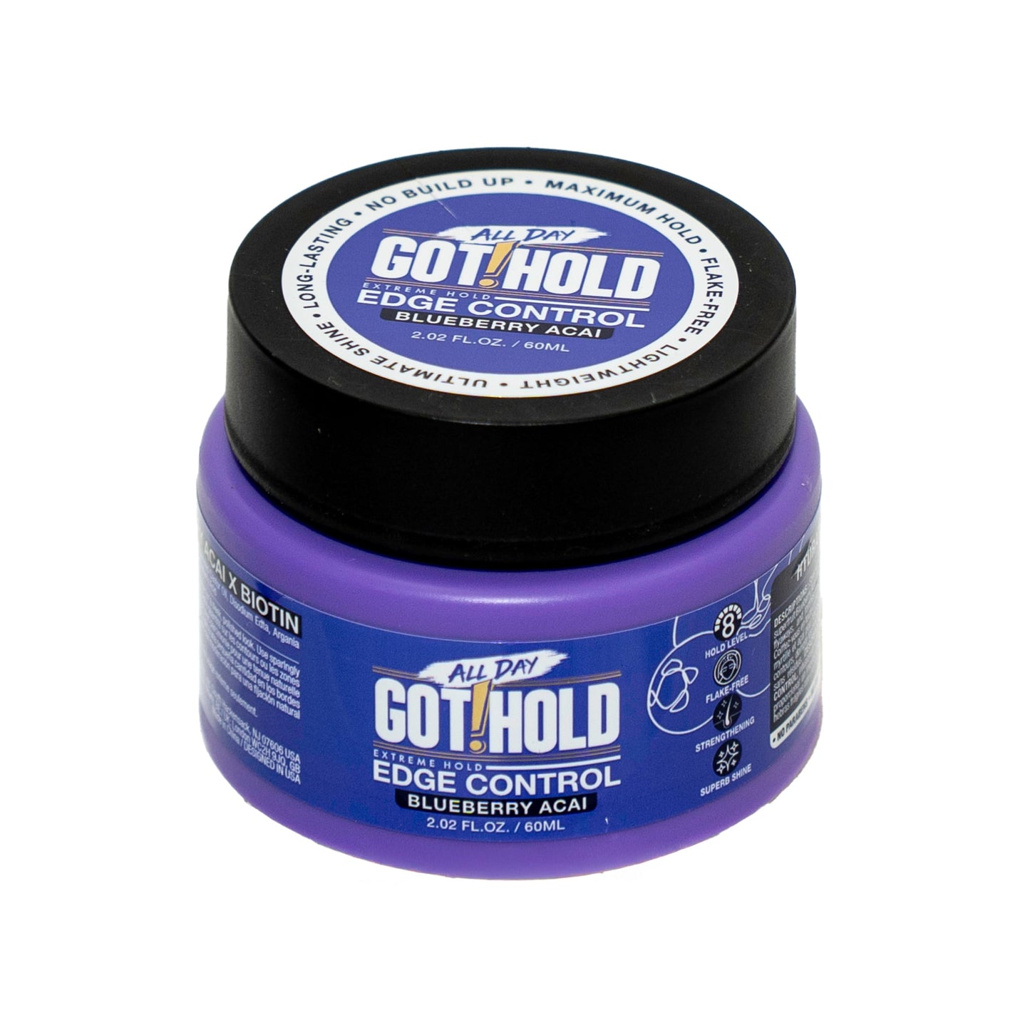 ALL DAY GOT HOLD Extreme hold Blueberry Acai Edge Control 2.02 fl.oz/60ml Beauty & Personal Care ALL DAY GOT HOLD