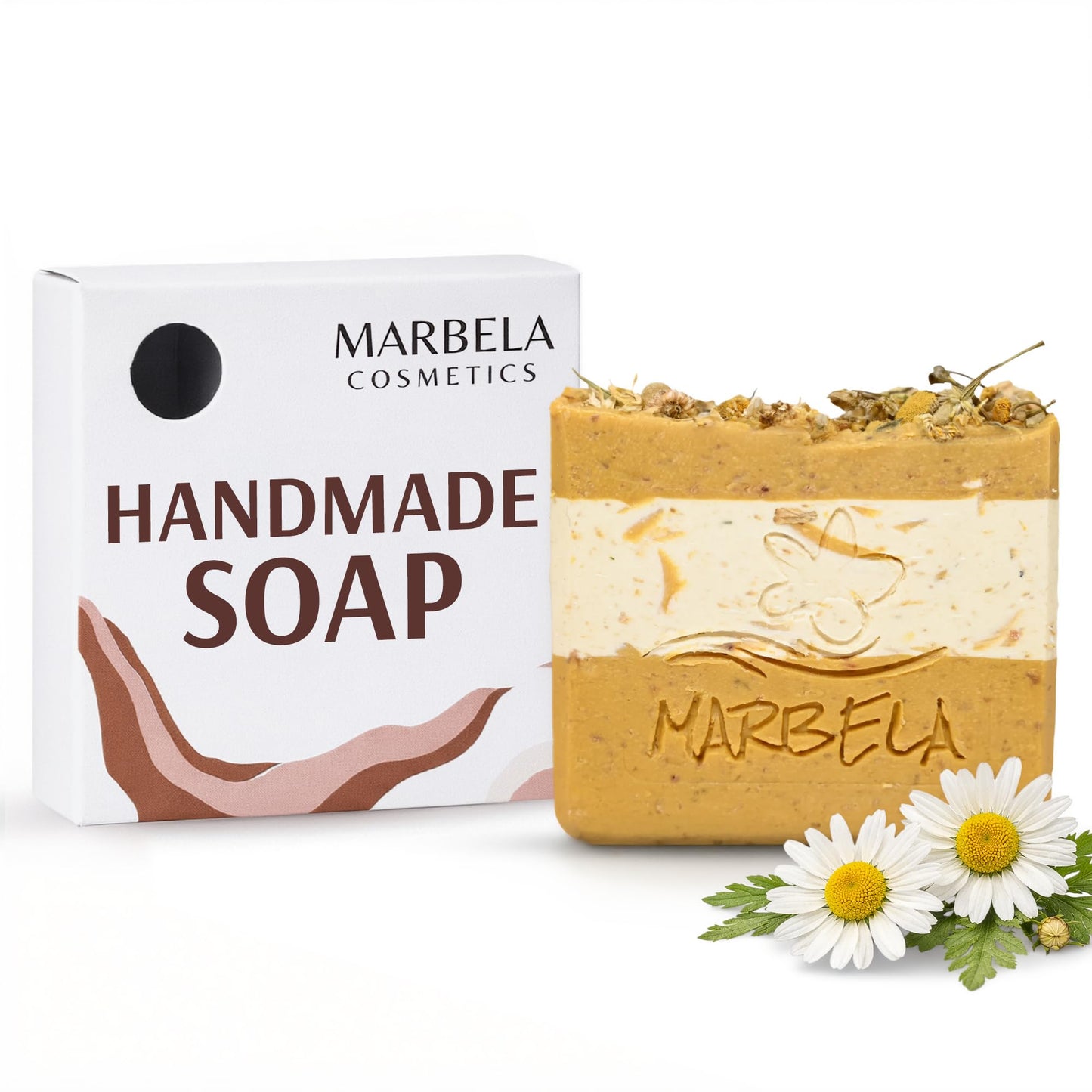 Marbela Cosmetics Handmade Soap Bar - Made in USA, Vegan Friendly, Palm Oil Free, Natural Bar Soap - Face & Body Soap for Daily Skin Care Beauty & Personal Care Marbela